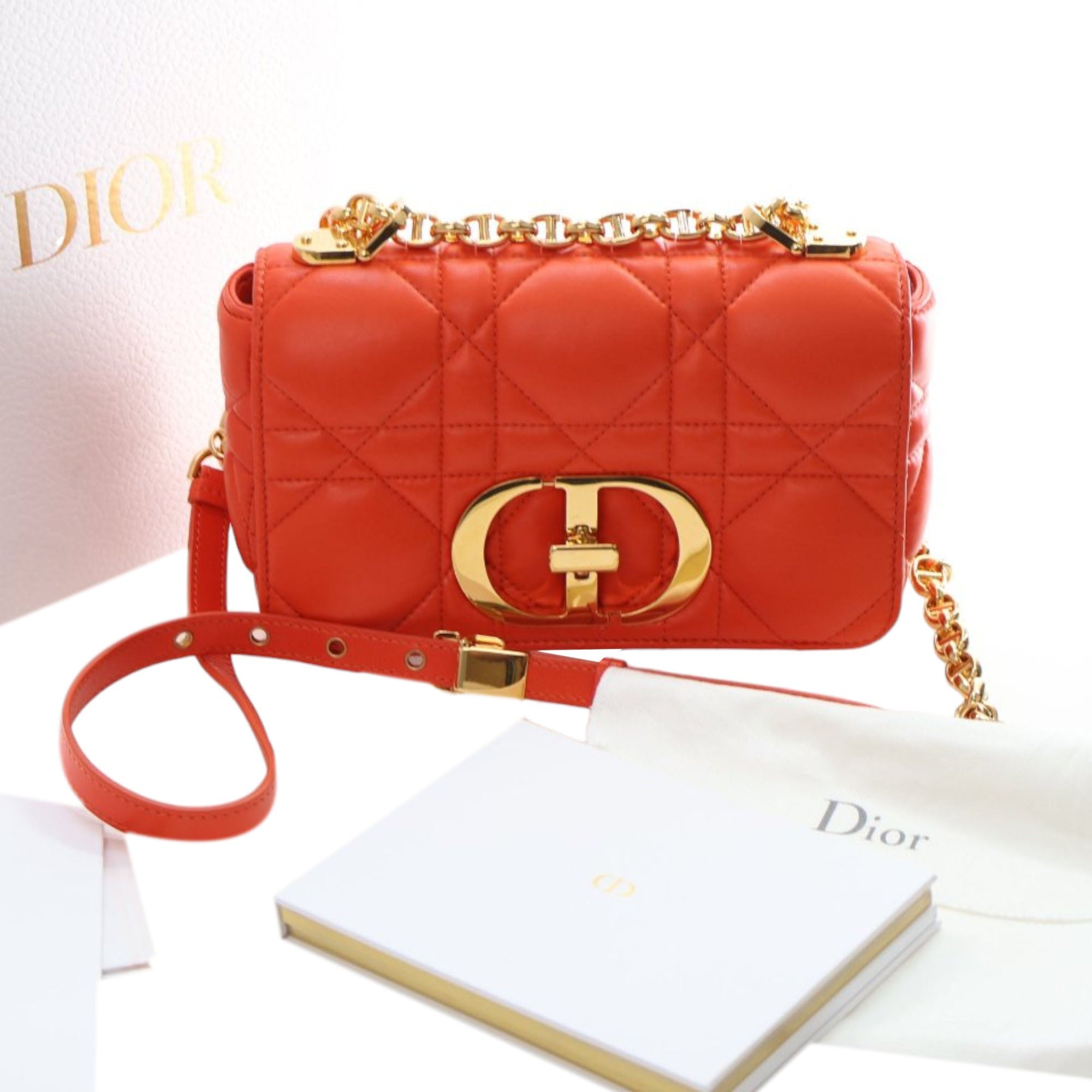 Dior Small Lambskin Macrocannage Caro Crossbody - image 15