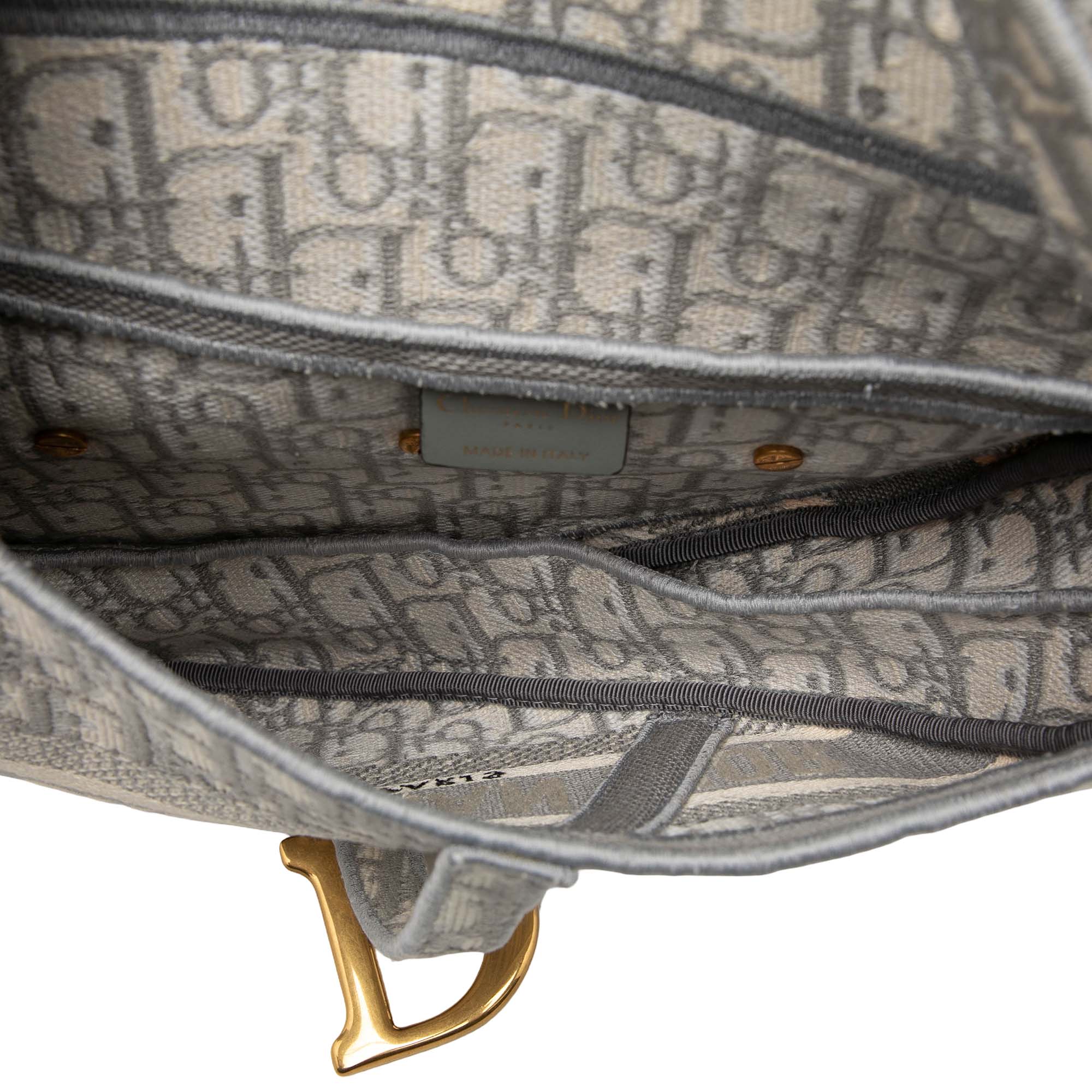 Dior Oblique Embroidered Canvas Saddle Bag - image 4