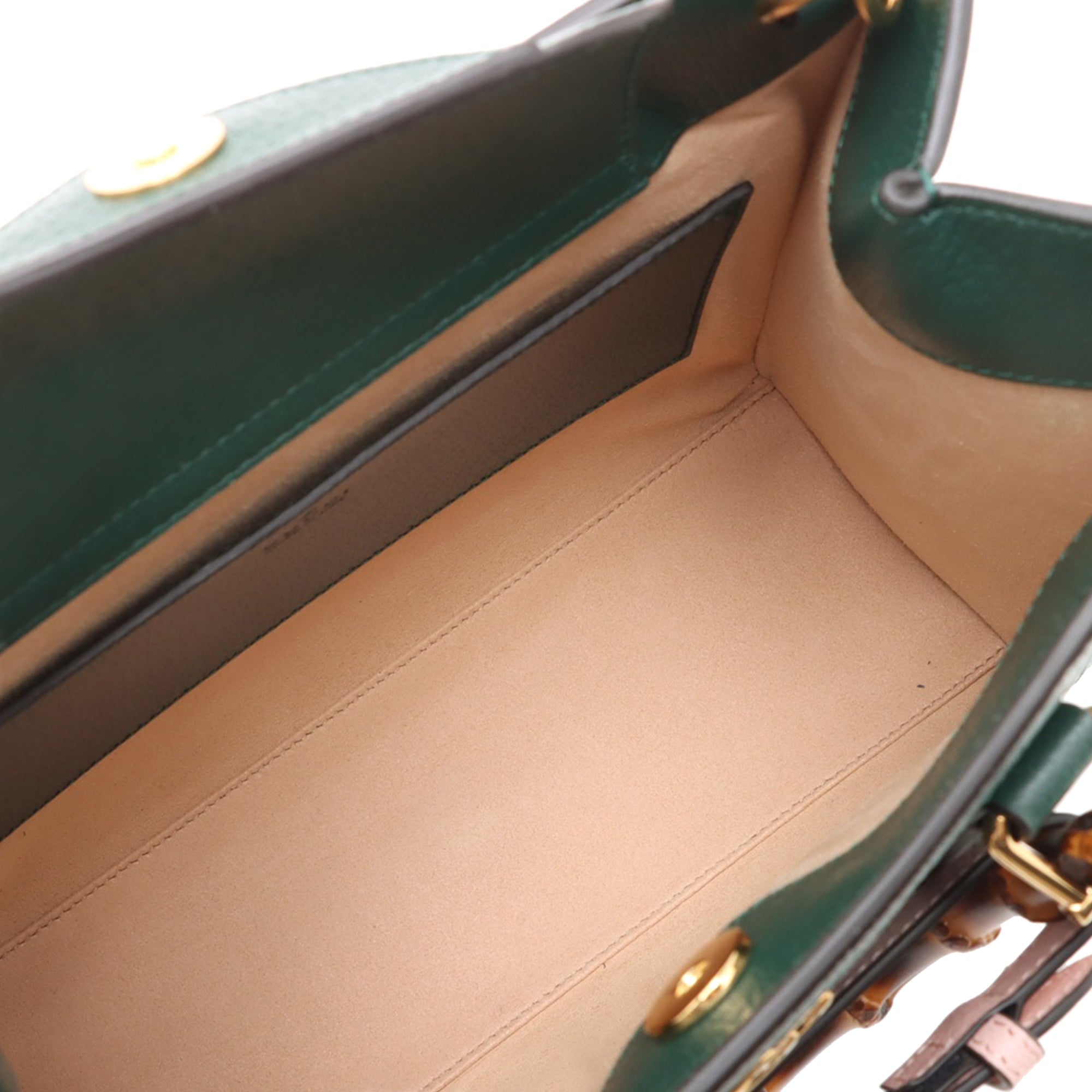 Gucci Small Calfskin Bamboo Diana Satchel - image 3
