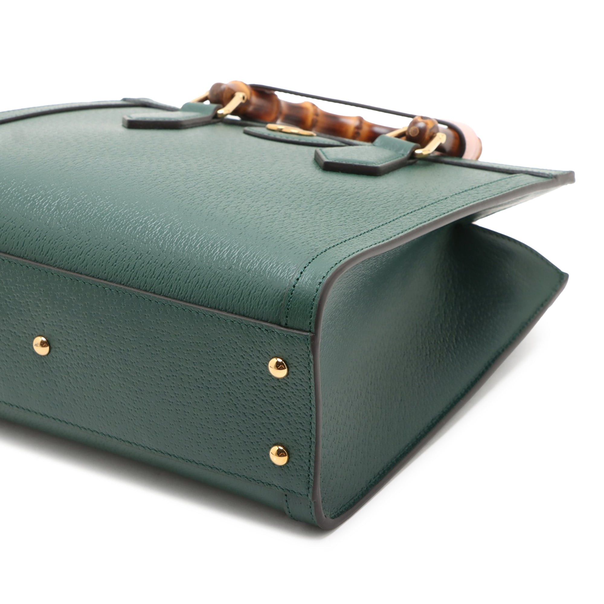 Gucci Small Calfskin Bamboo Diana Satchel - image 6