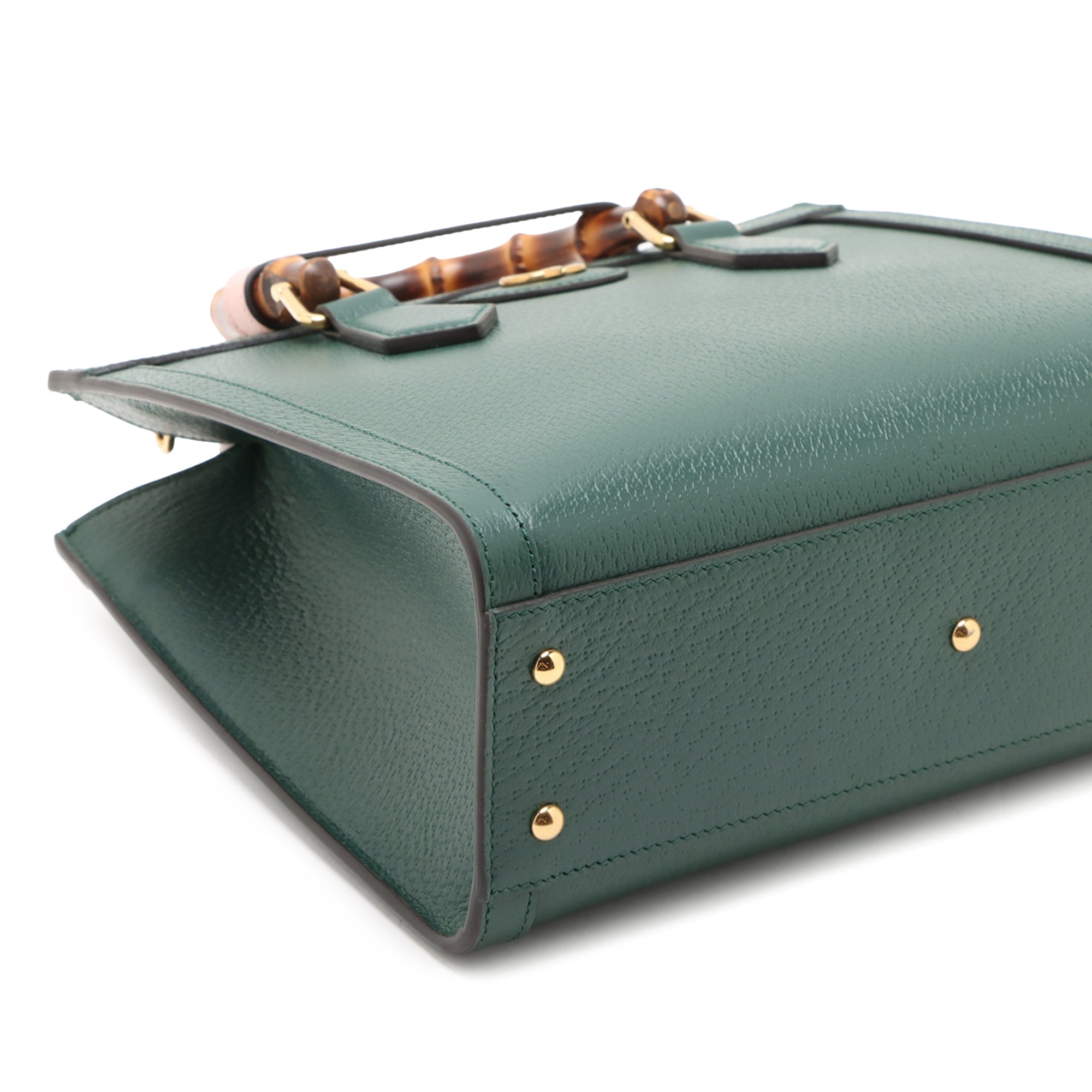 Gucci Small Calfskin Bamboo Diana Satchel - image 7