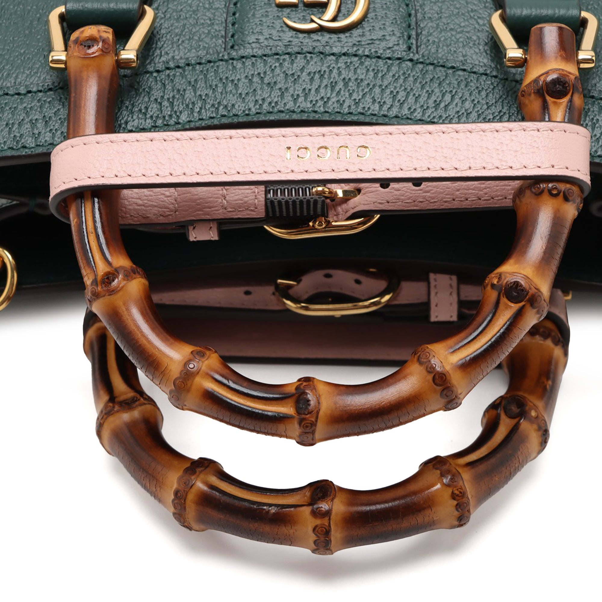 Gucci Small Calfskin Bamboo Diana Satchel - image 8