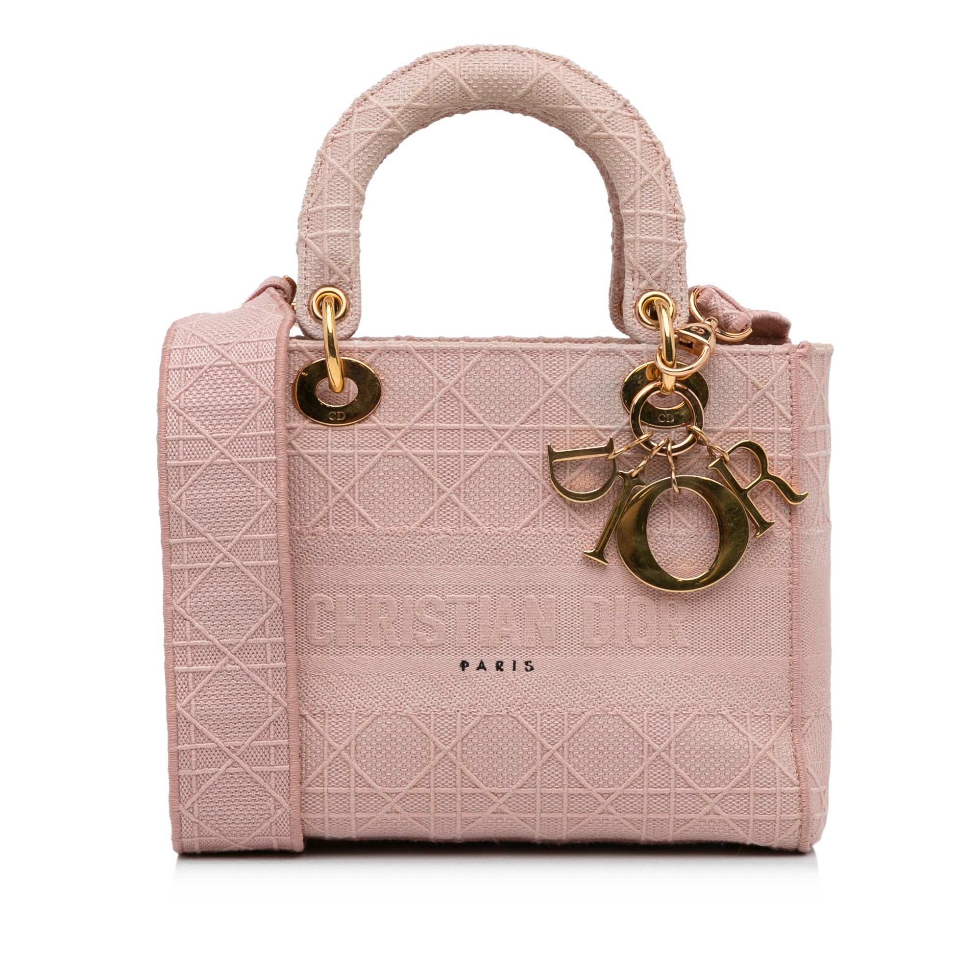 Dior Medium Embroidered Canvas Cannage Lady D Lite - image 3