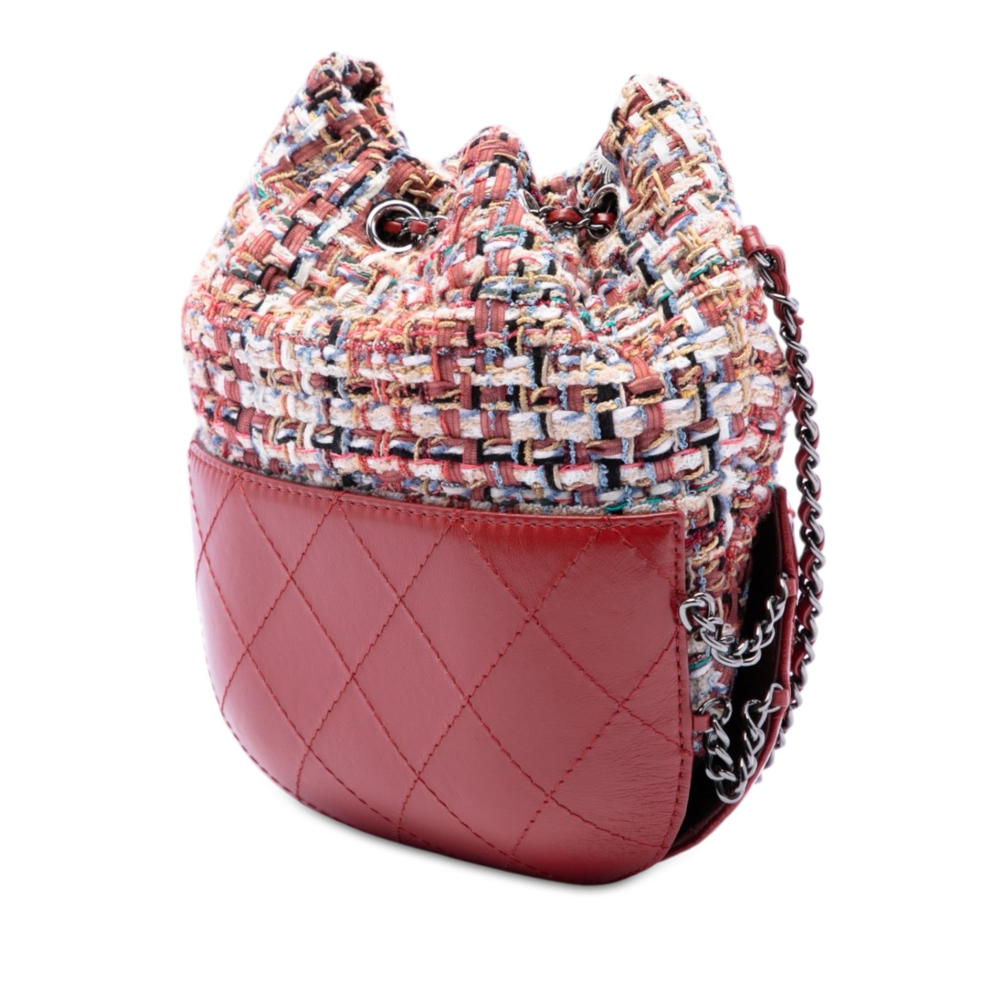 Chanel Small Quilted Calfskin and Tweed Gabrielle Bucket Bag - image 2