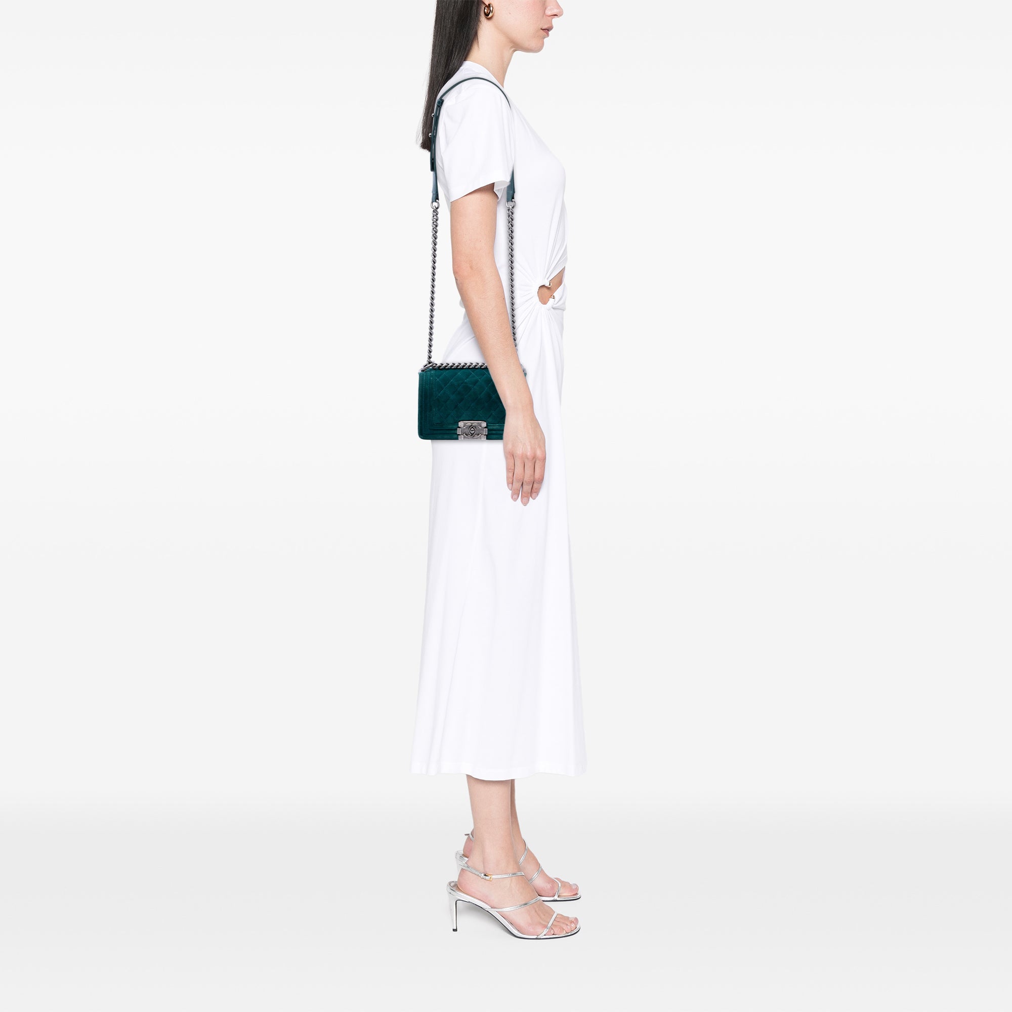 Chanel Small Quilted Velvet Boy Flap - image 6
