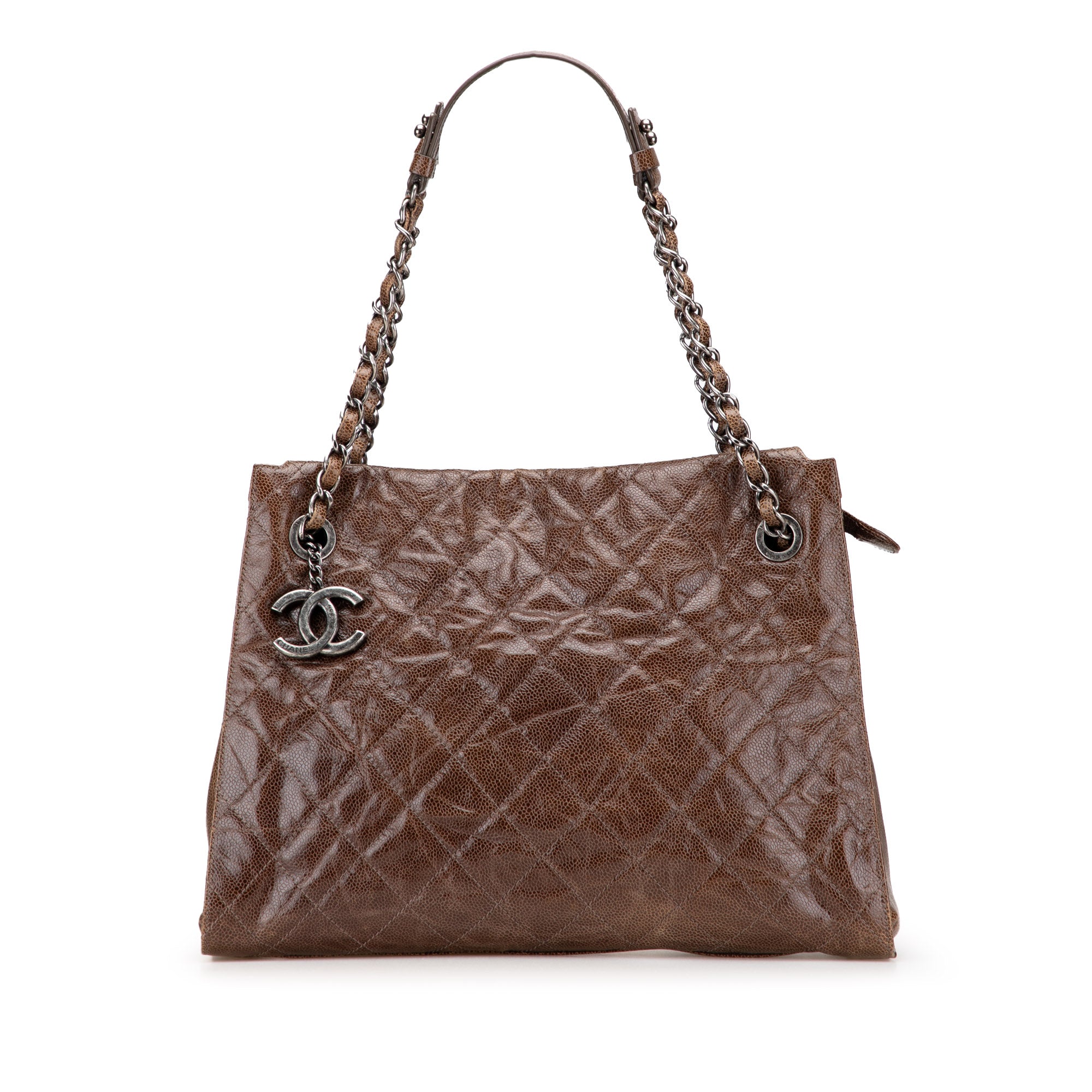 Chanel Quilted Glazed Caviar CC Crave Tote - image 1