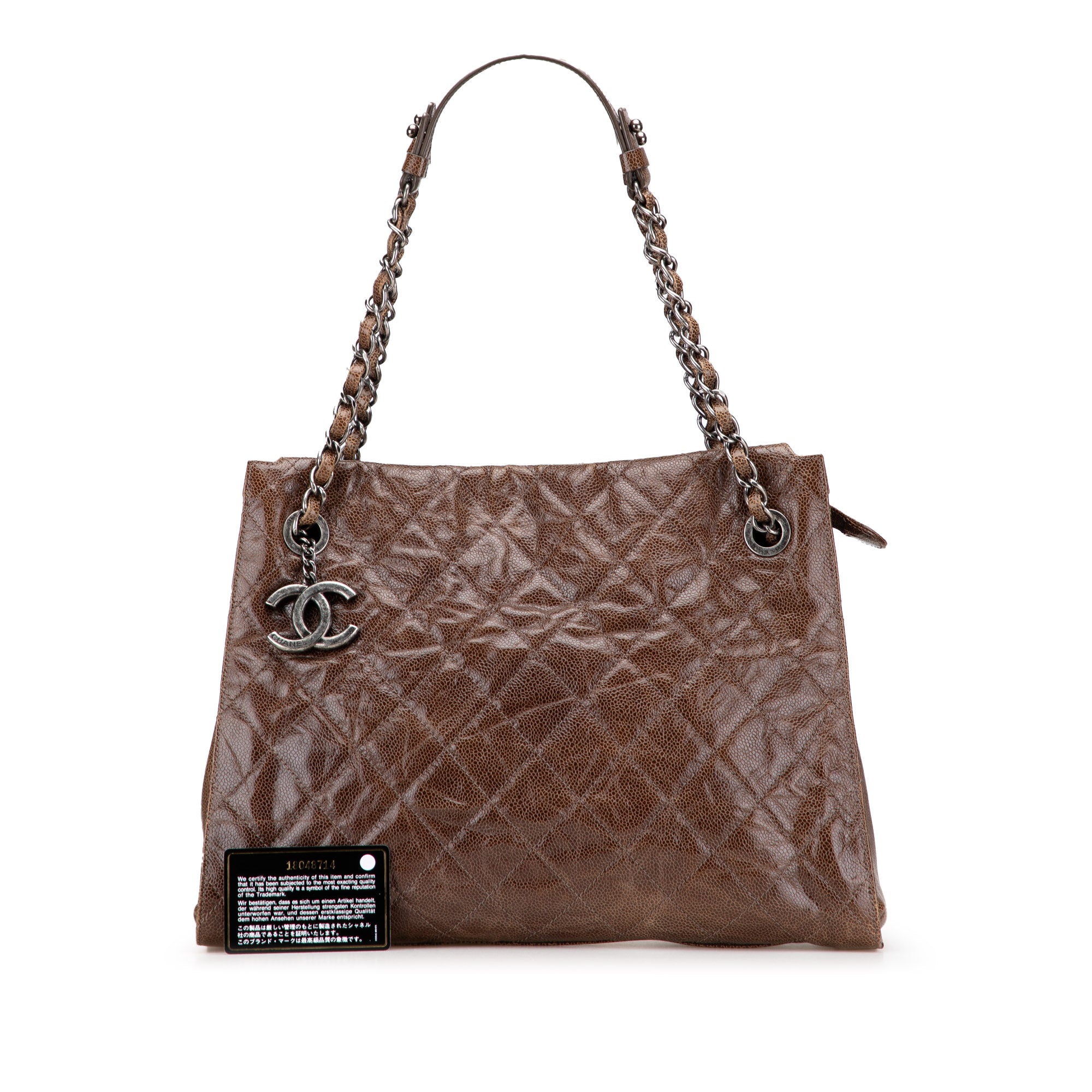 Chanel Quilted Glazed Caviar CC Crave Tote - image 11