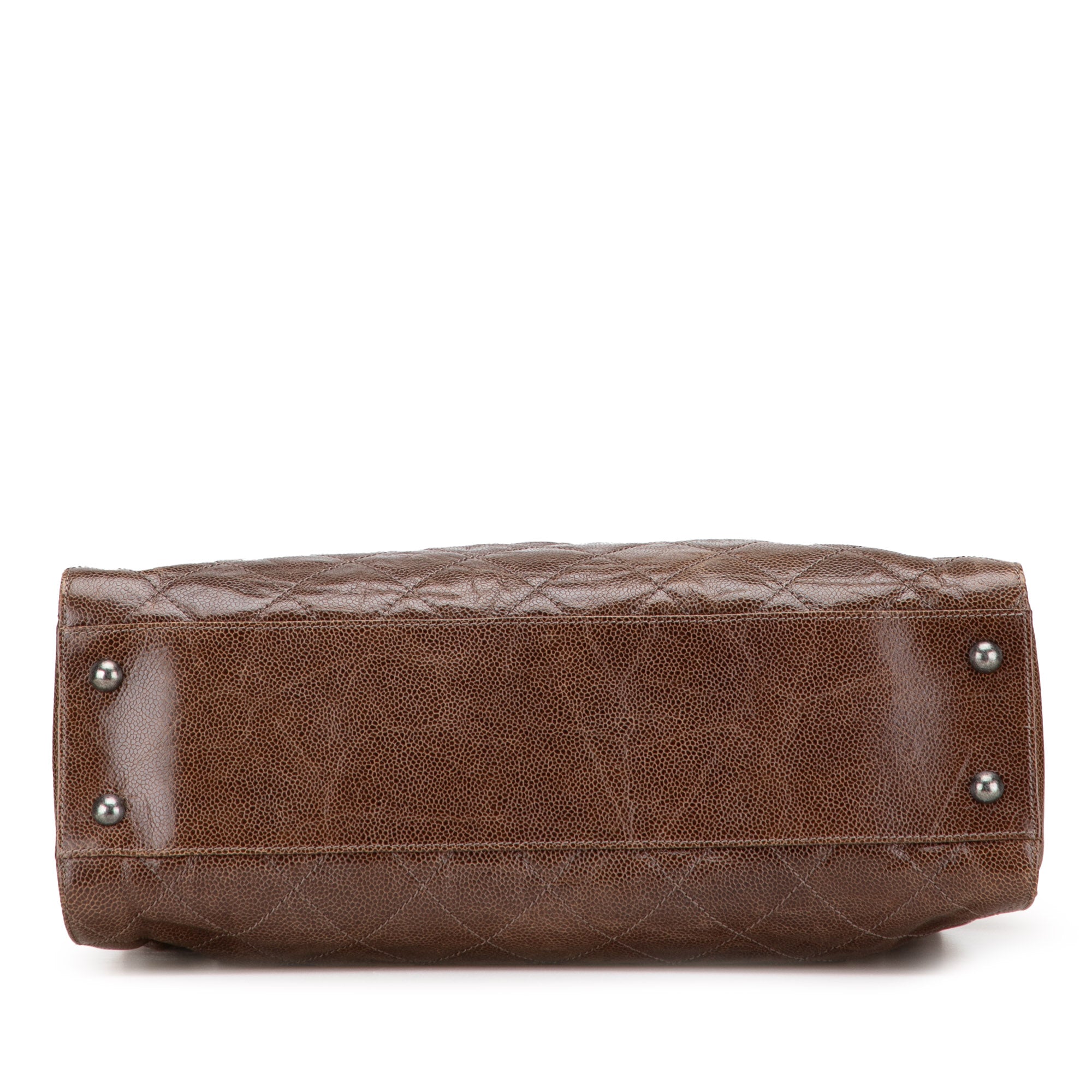 Chanel Quilted Glazed Caviar CC Crave Tote - image 3