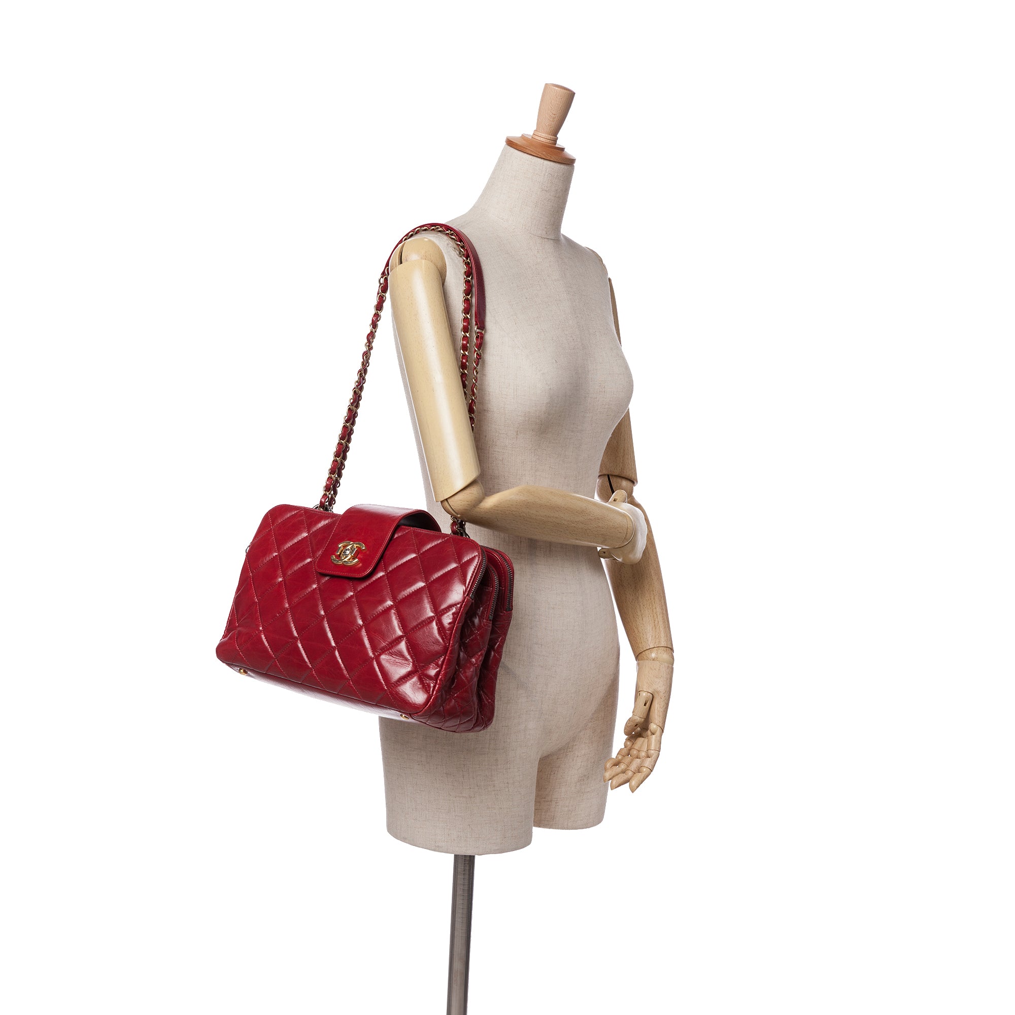 Chanel Quilted Glazed Calfskin Daily Walk Double Zip Shoulder Bag - image 9