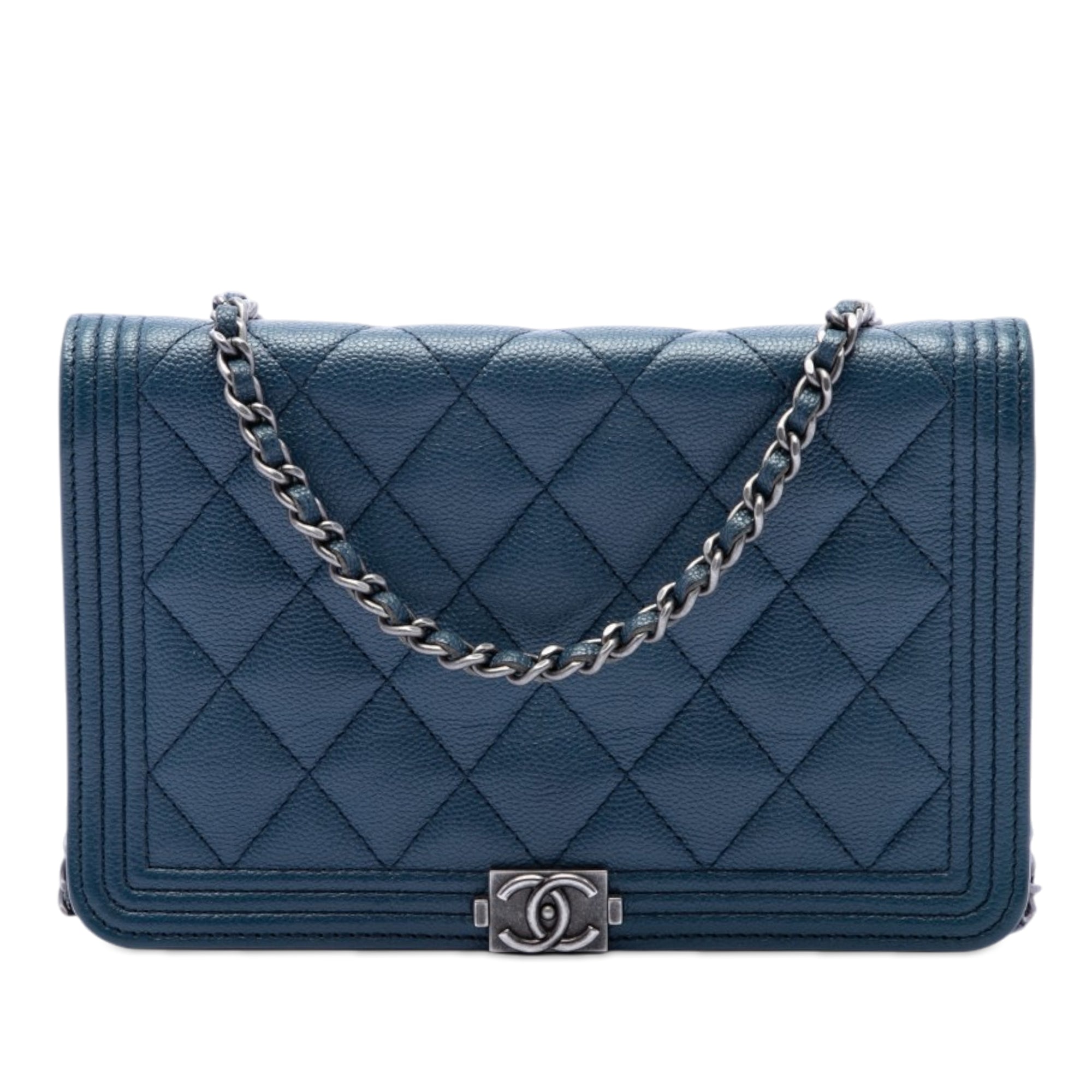 Chanel Quilted Lambskin Boy Wallet On Chain - image 1