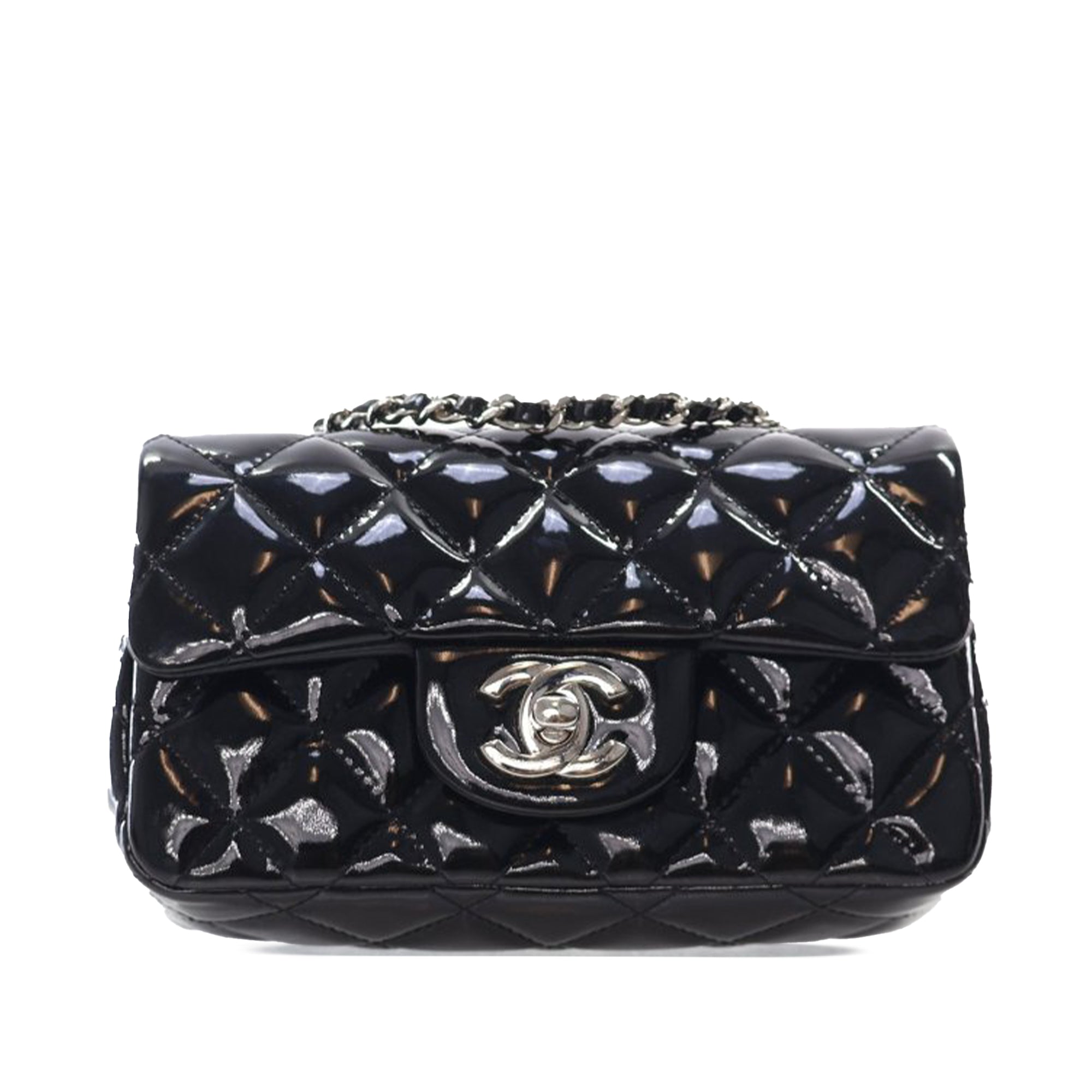 Chanel Extra Mini Rectangular Classic Patent Single Flap - image 1