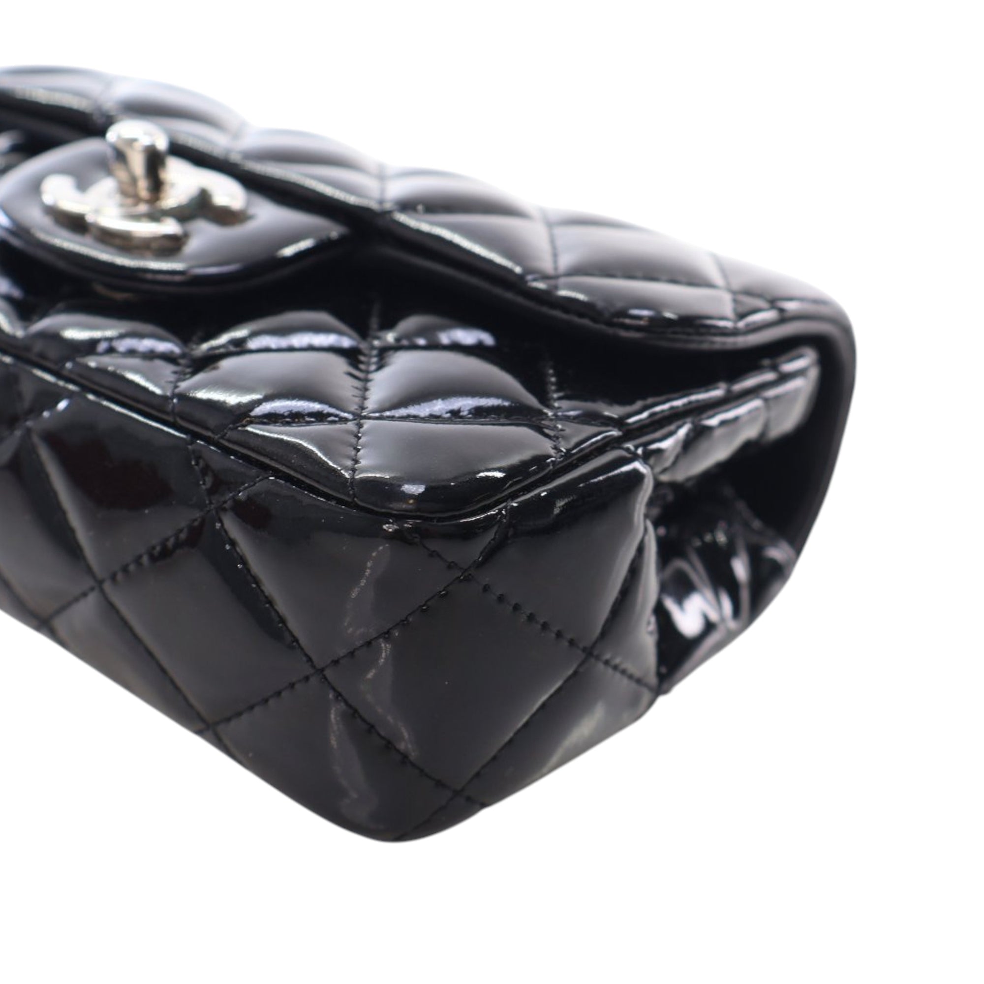 Chanel Extra Mini Rectangular Classic Patent Single Flap - image 6