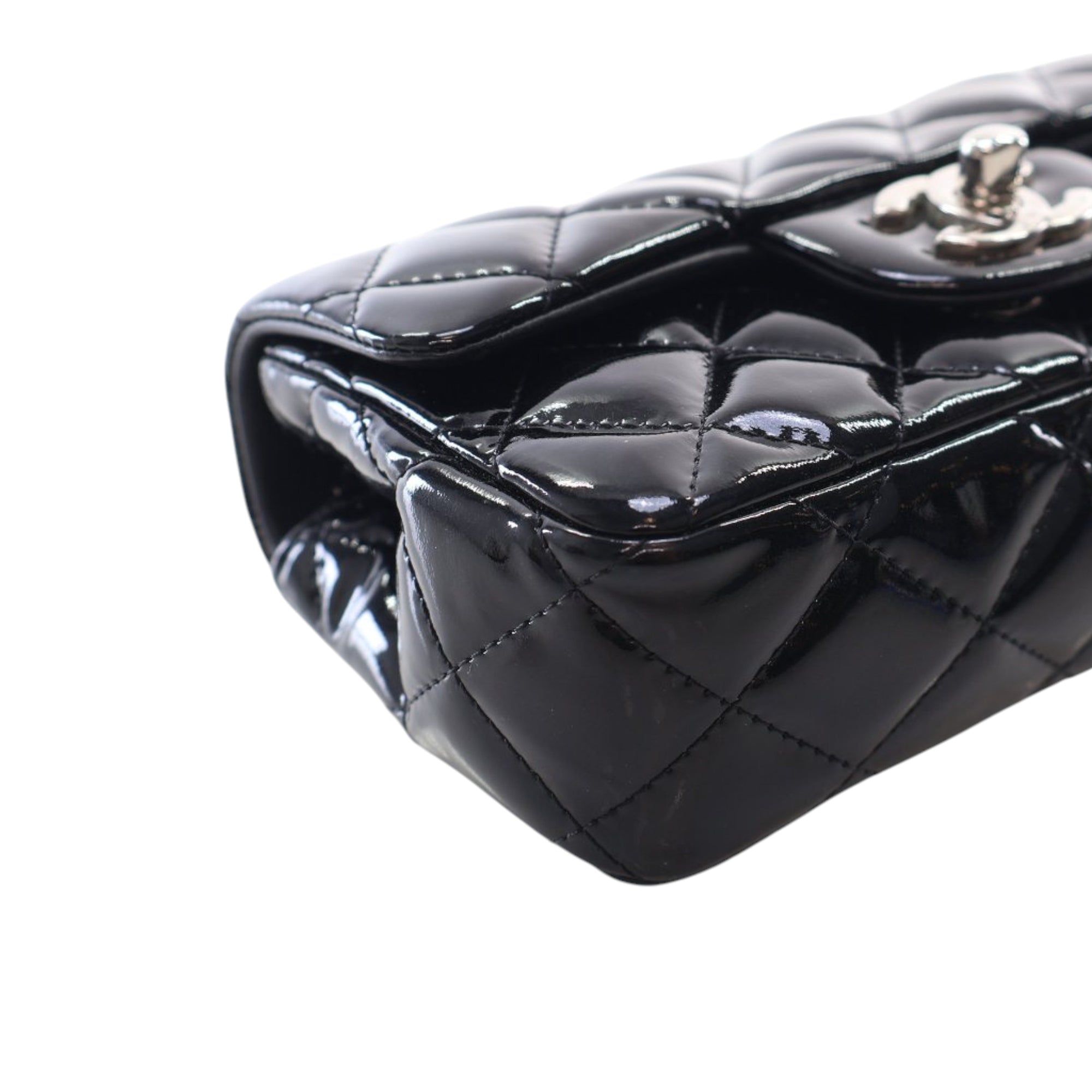 Chanel Extra Mini Rectangular Classic Patent Single Flap - image 7