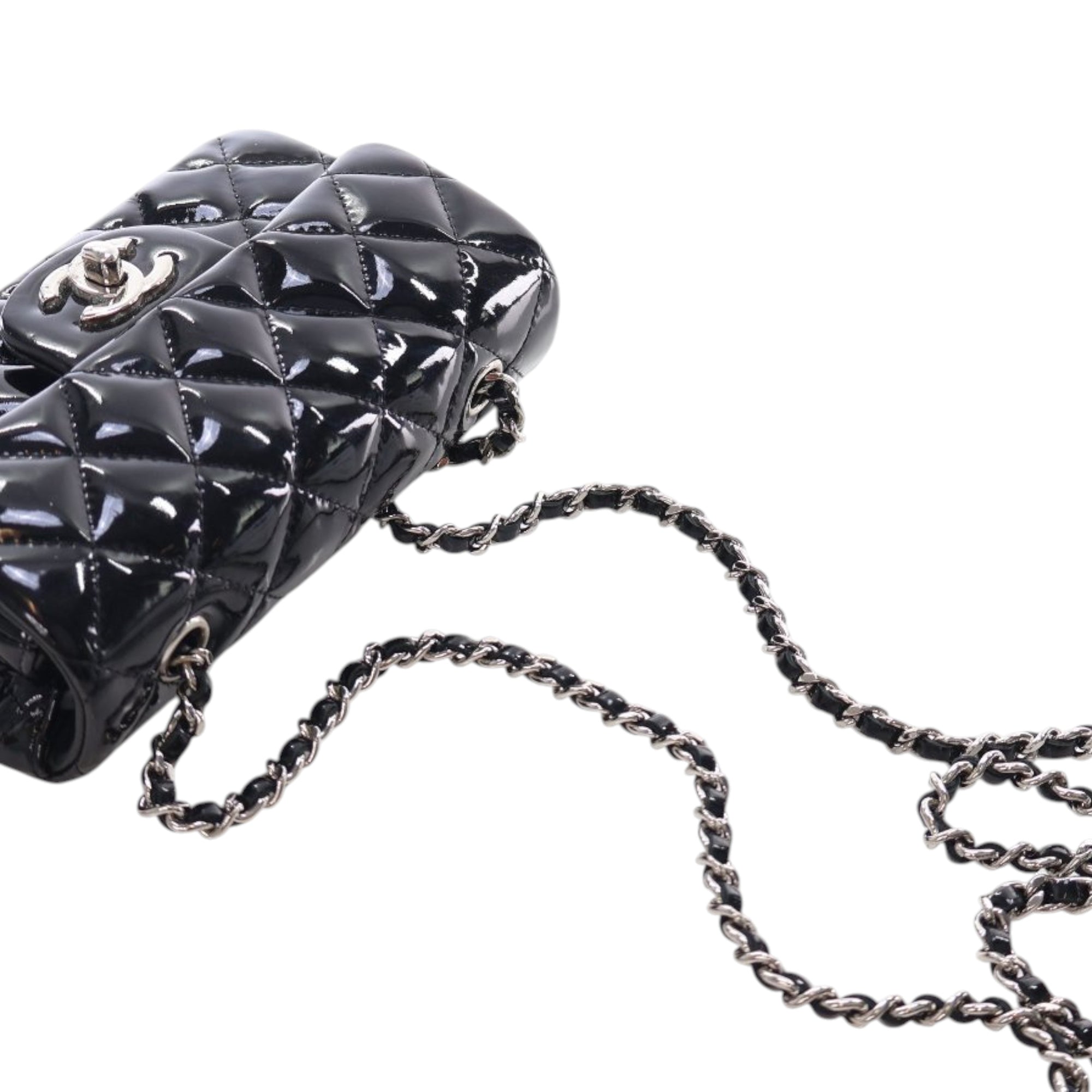Chanel Extra Mini Rectangular Classic Patent Single Flap - image 9