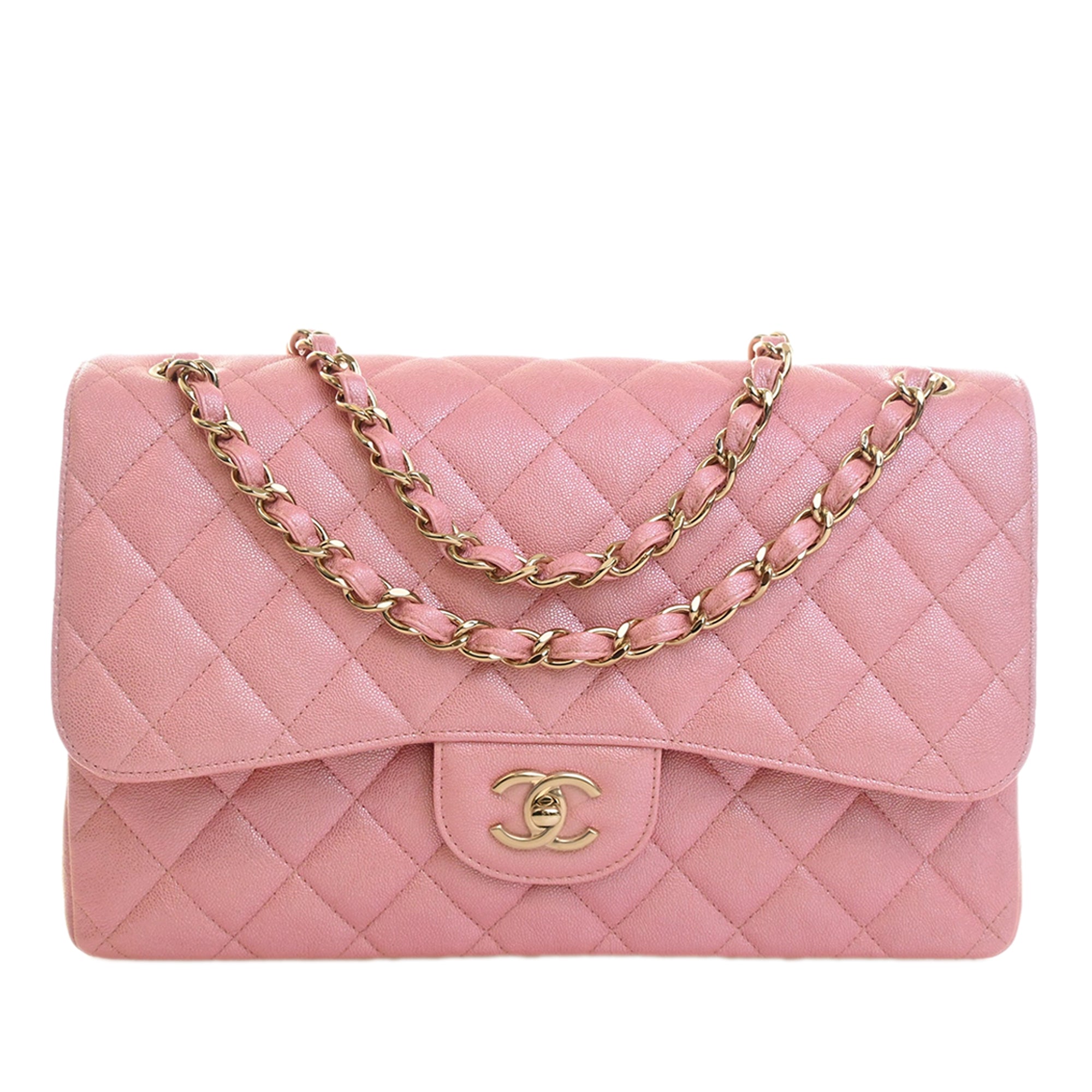 Chanel Jumbo Classic Iridescent Caviar Double Flap - image 1