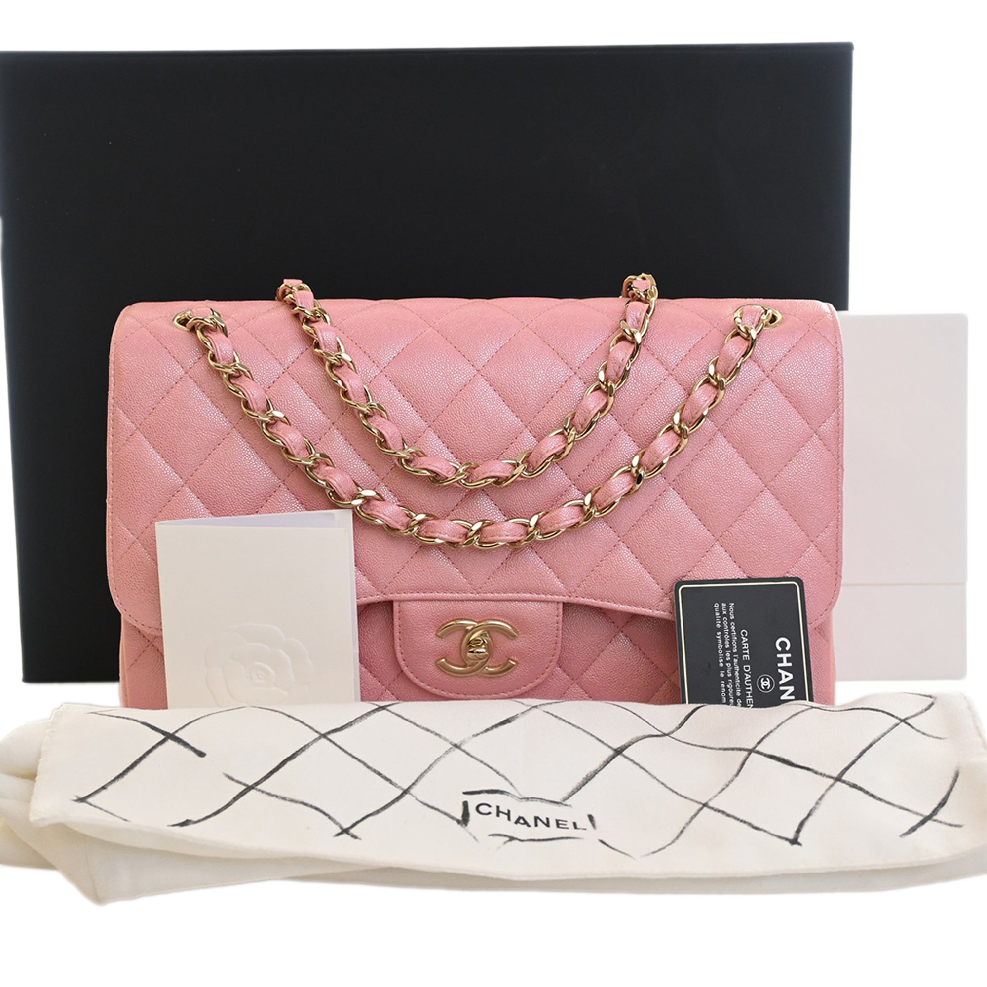 Chanel Jumbo Classic Iridescent Caviar Double Flap - image 14
