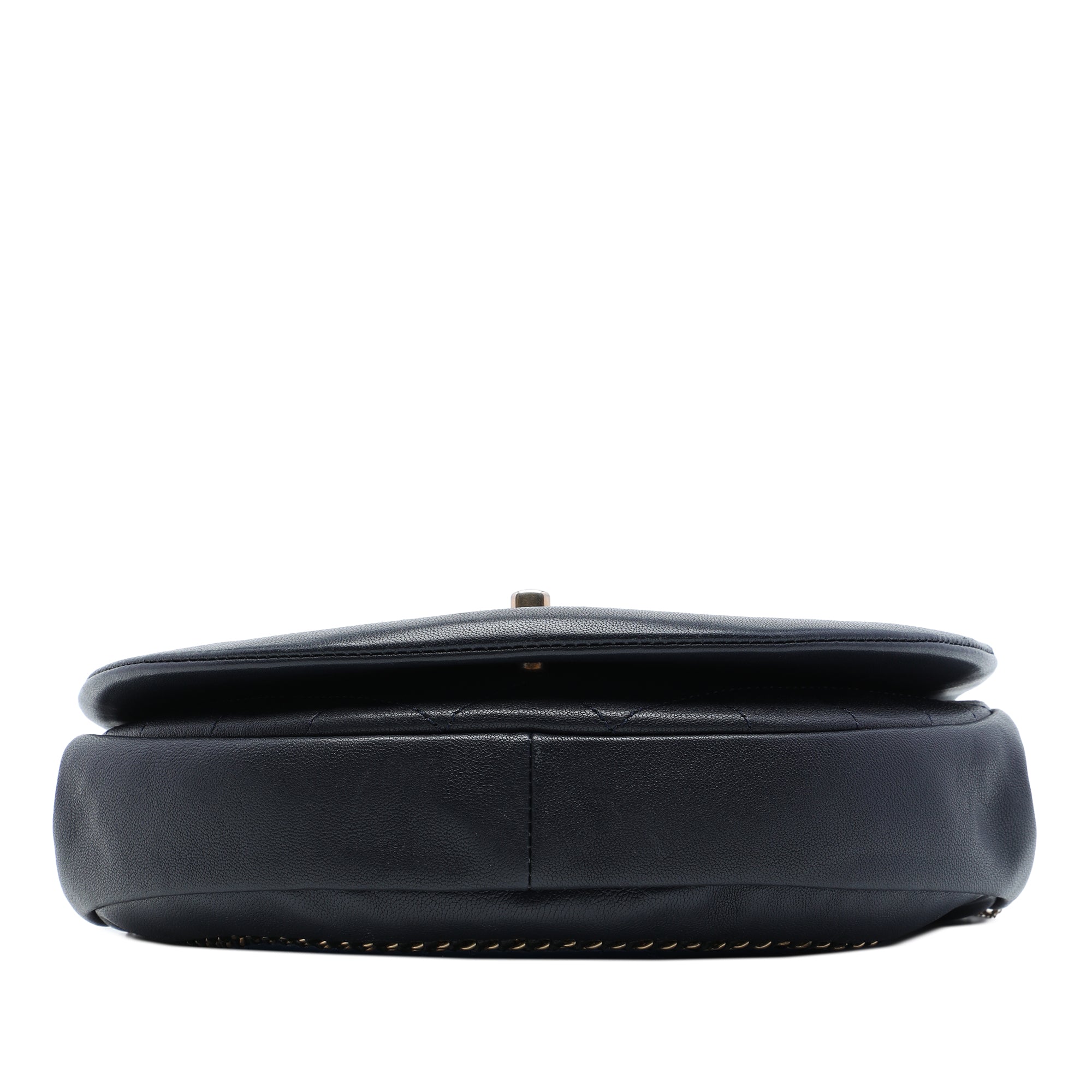 Chanel Small Quilted Lambskin Chain Detail Saddle Bag - image 3