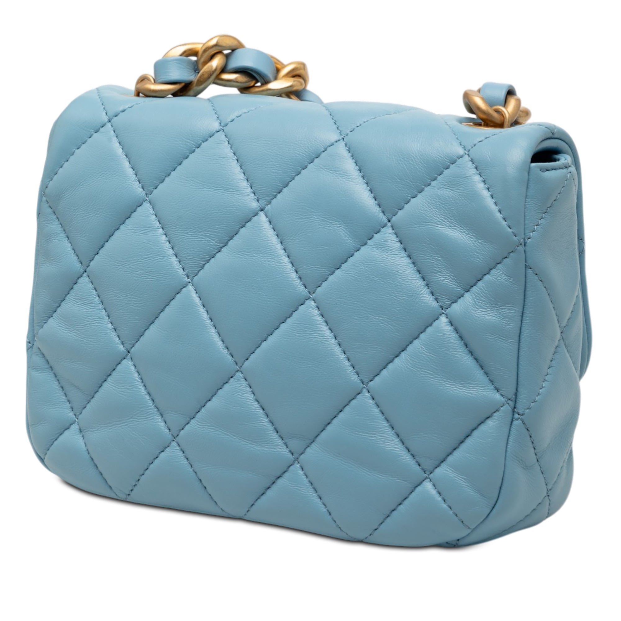 Chanel Mini Quilted Lambskin Lacquered Chain Flap - image 2