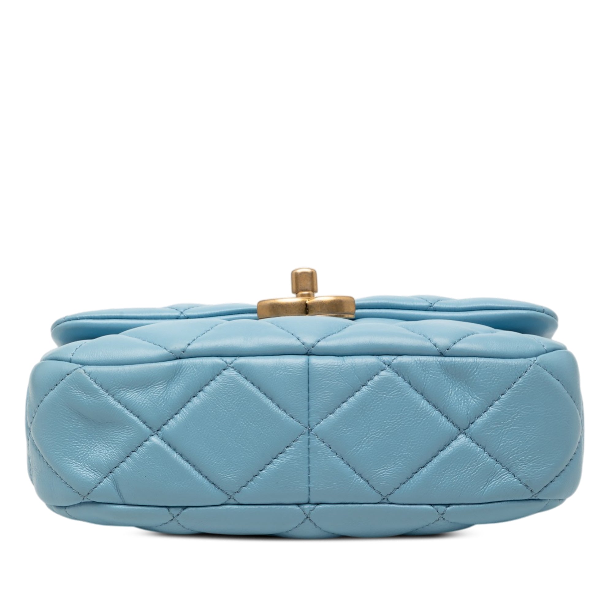 Chanel Mini Quilted Lambskin Lacquered Chain Flap - image 3