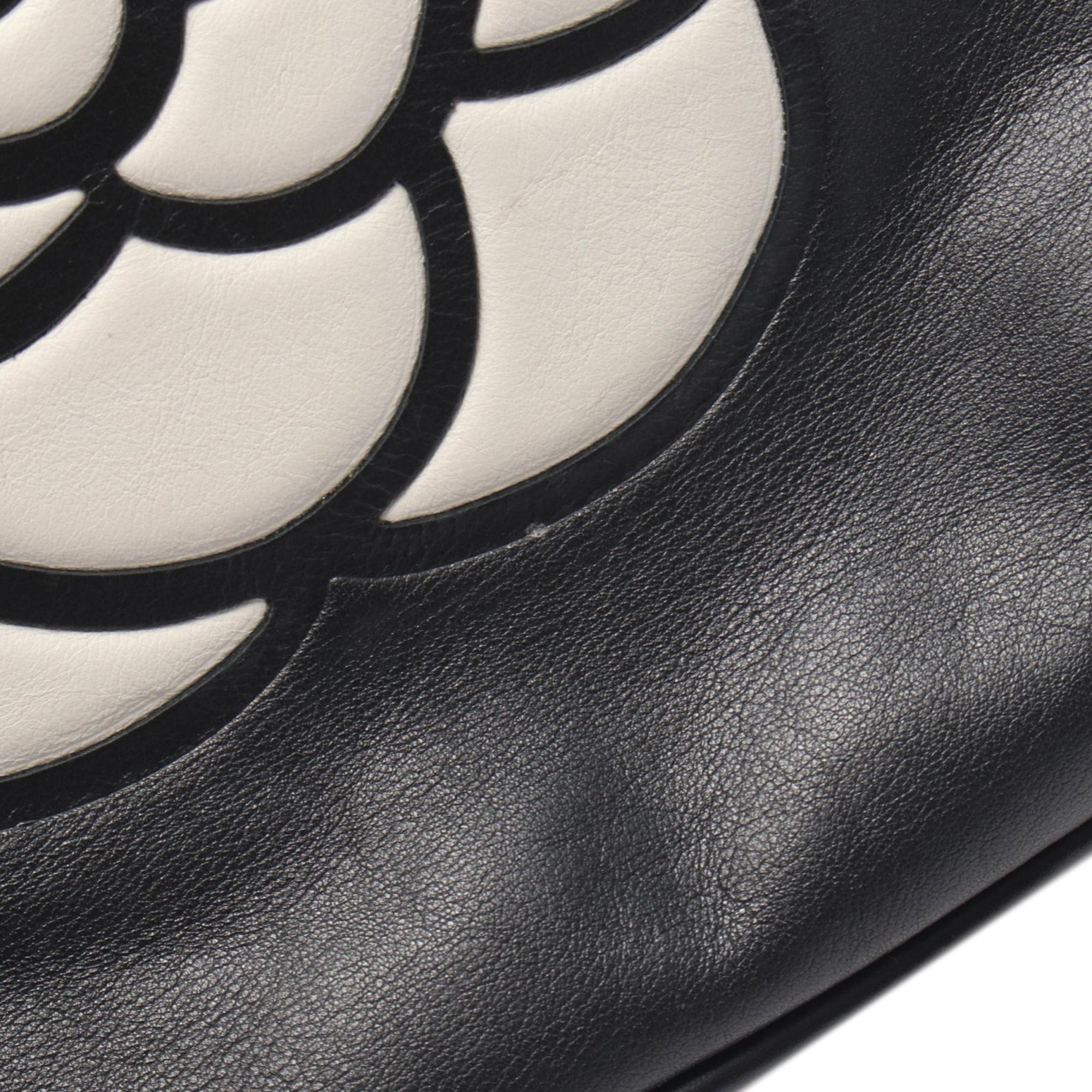 Chanel Lambskin Embossed Camellia Logo Tote - image 9