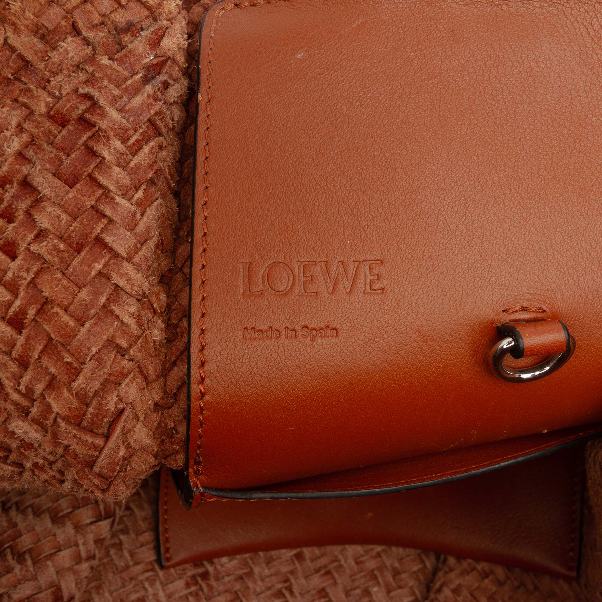 LOEWE Medium Woven Calfskin Hammock Satchel - image 4