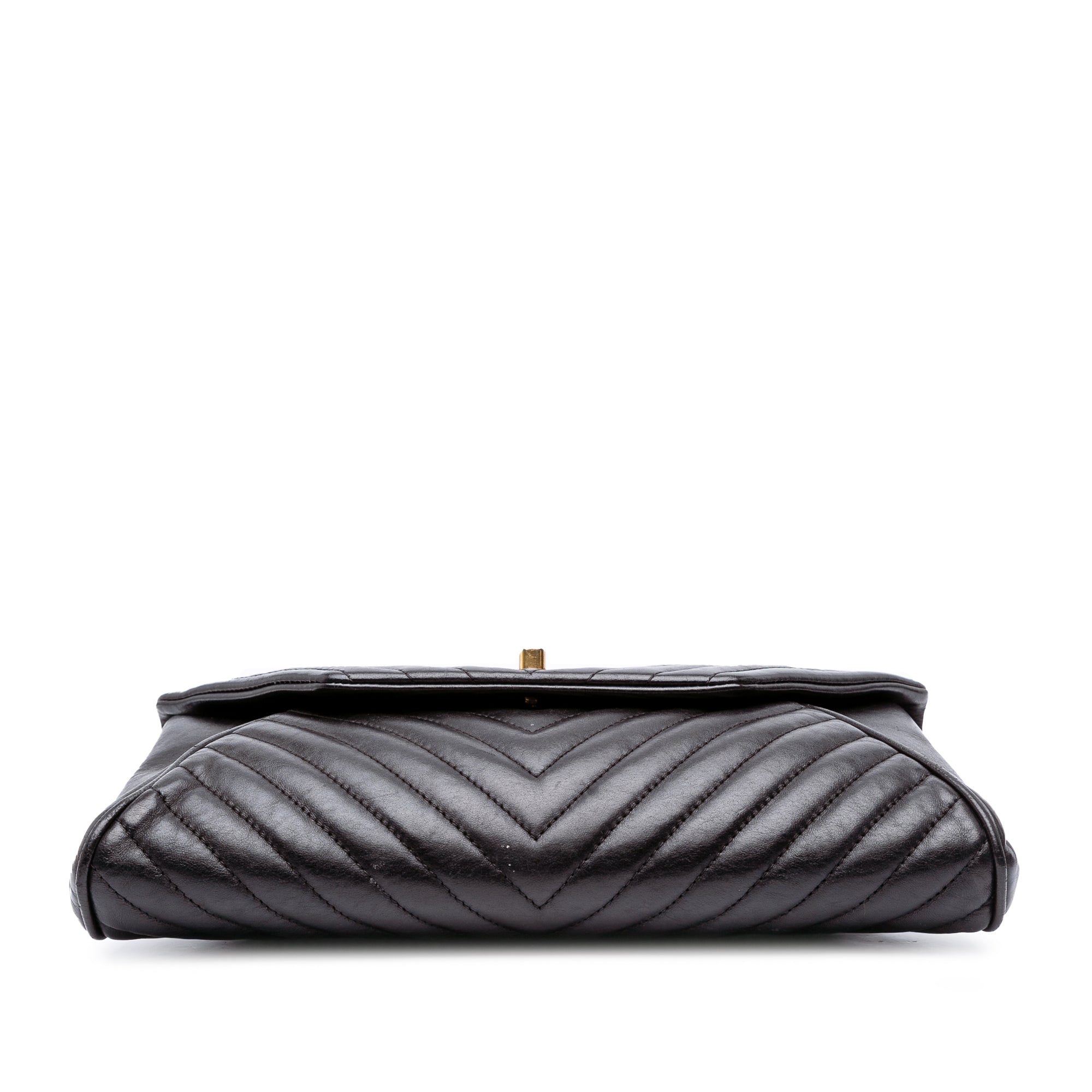 Chanel Chevron Lambskin Fold Up Again Clutch - image 3