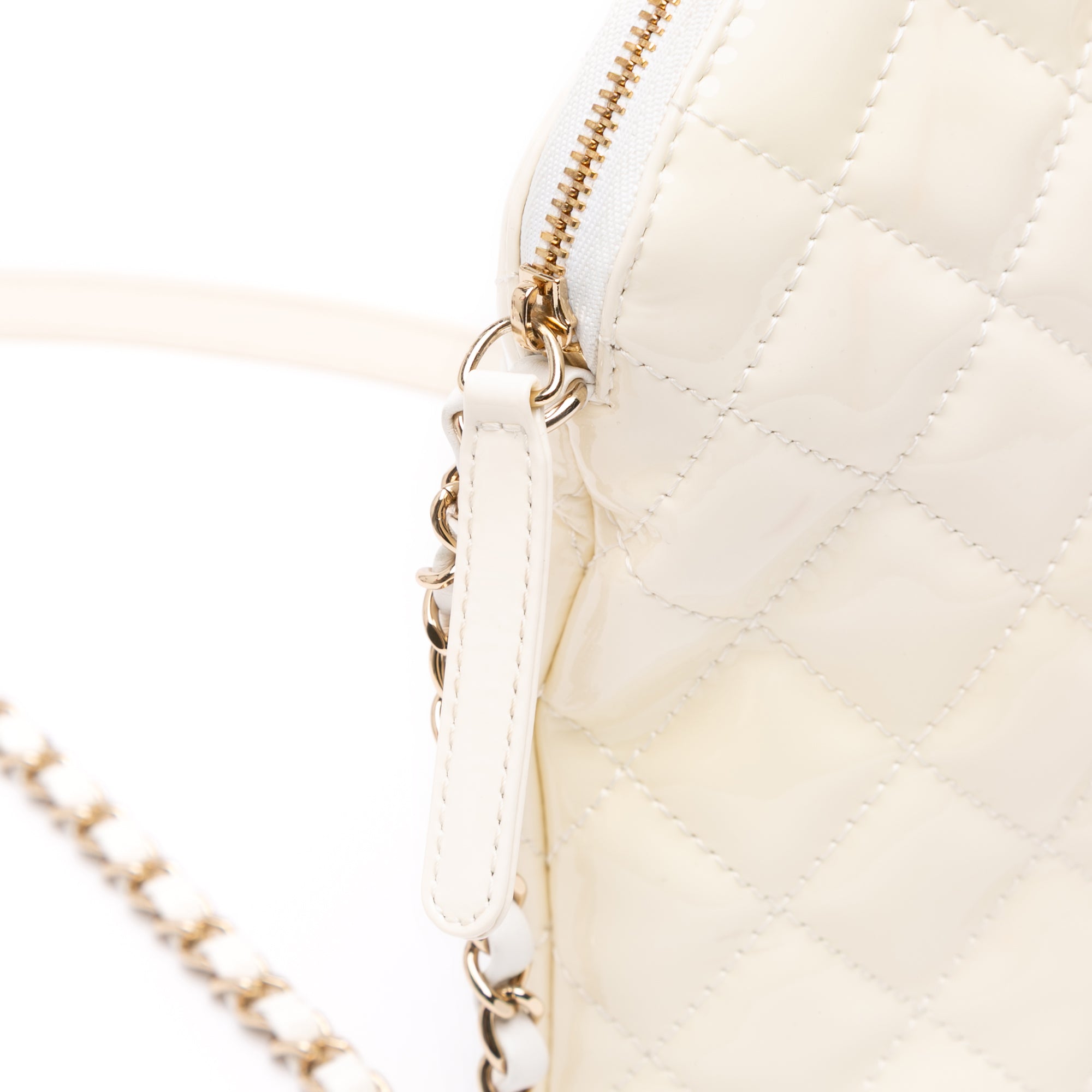 Chanel Small Quilted Patent Shiny Coco Dome Shopping Bag - image 9