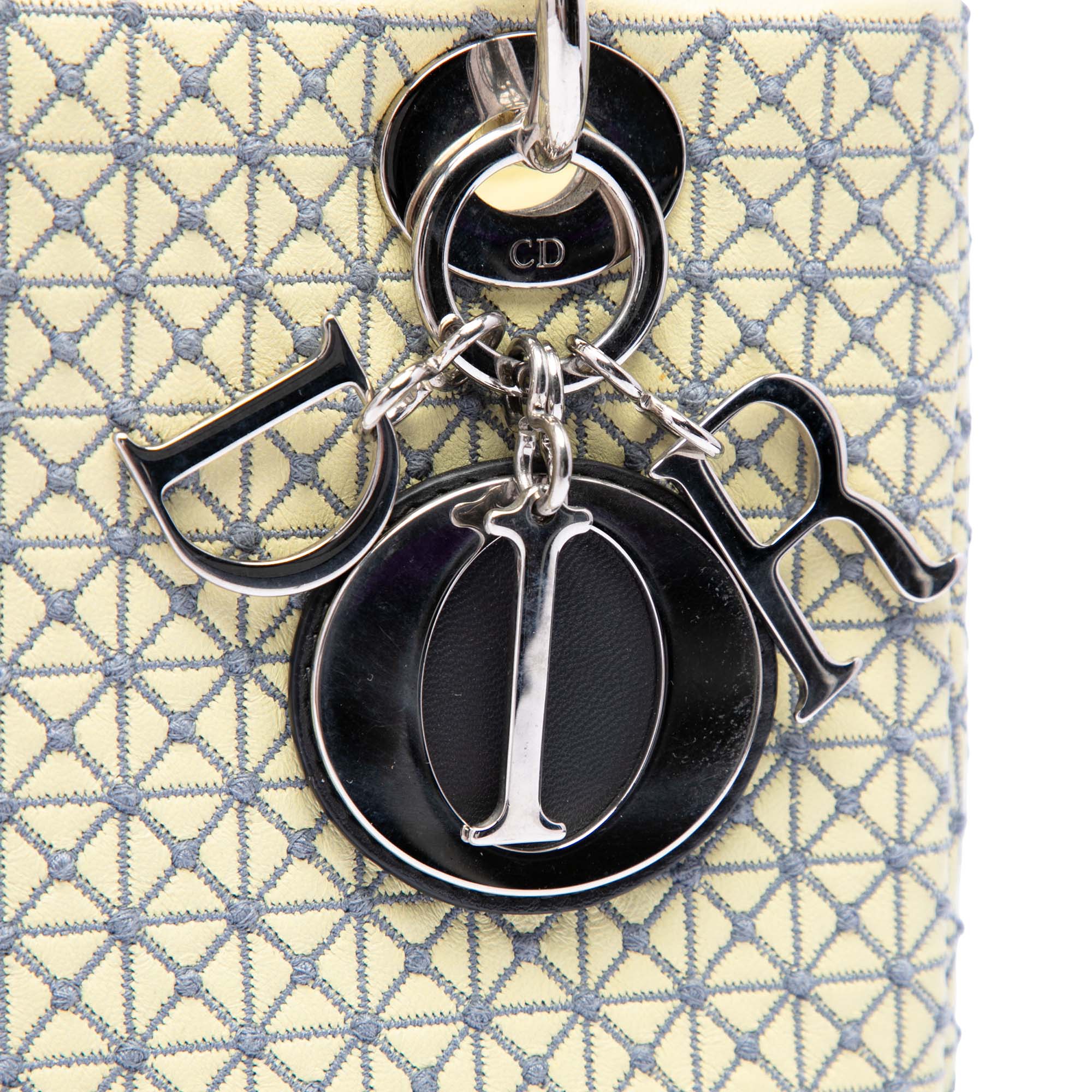 Dior Medium Embroidered Lambskin Microcannage Lady Dior - image 5