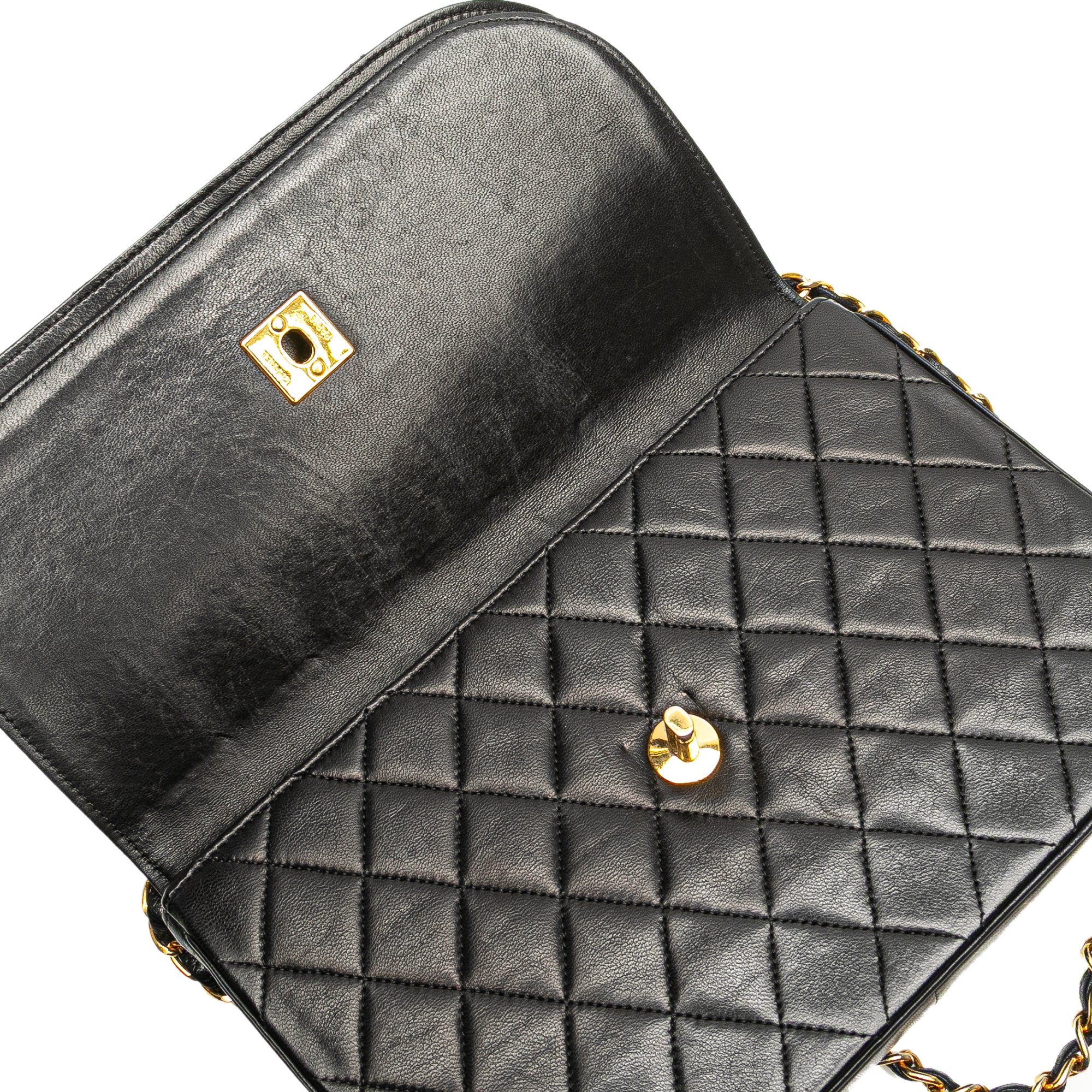 Chanel Quilted Lambskin Half Moon Double Flap - image 8