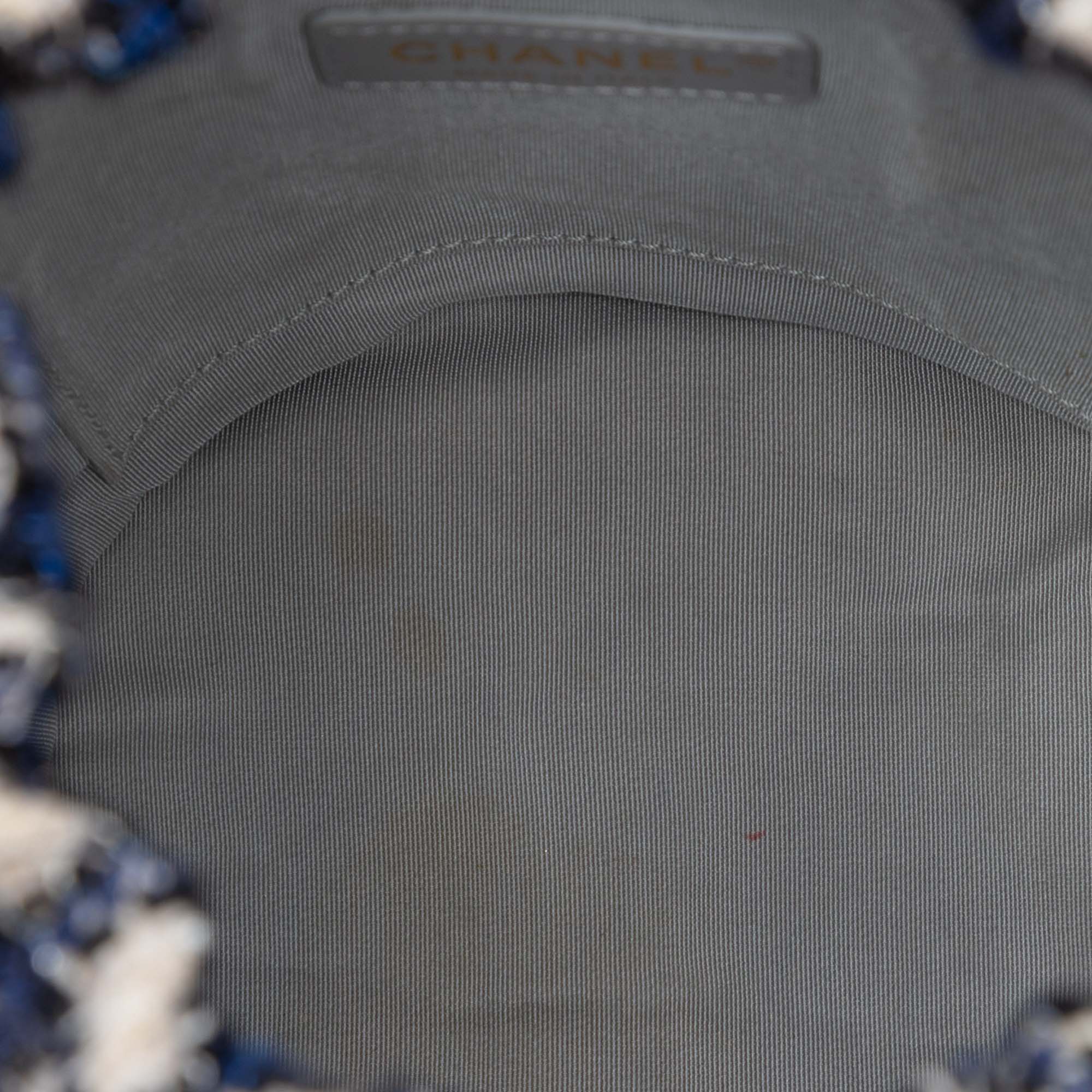 Chanel Medium CC Calfskin and Tweed Drawstring Bucket Bag - image 4