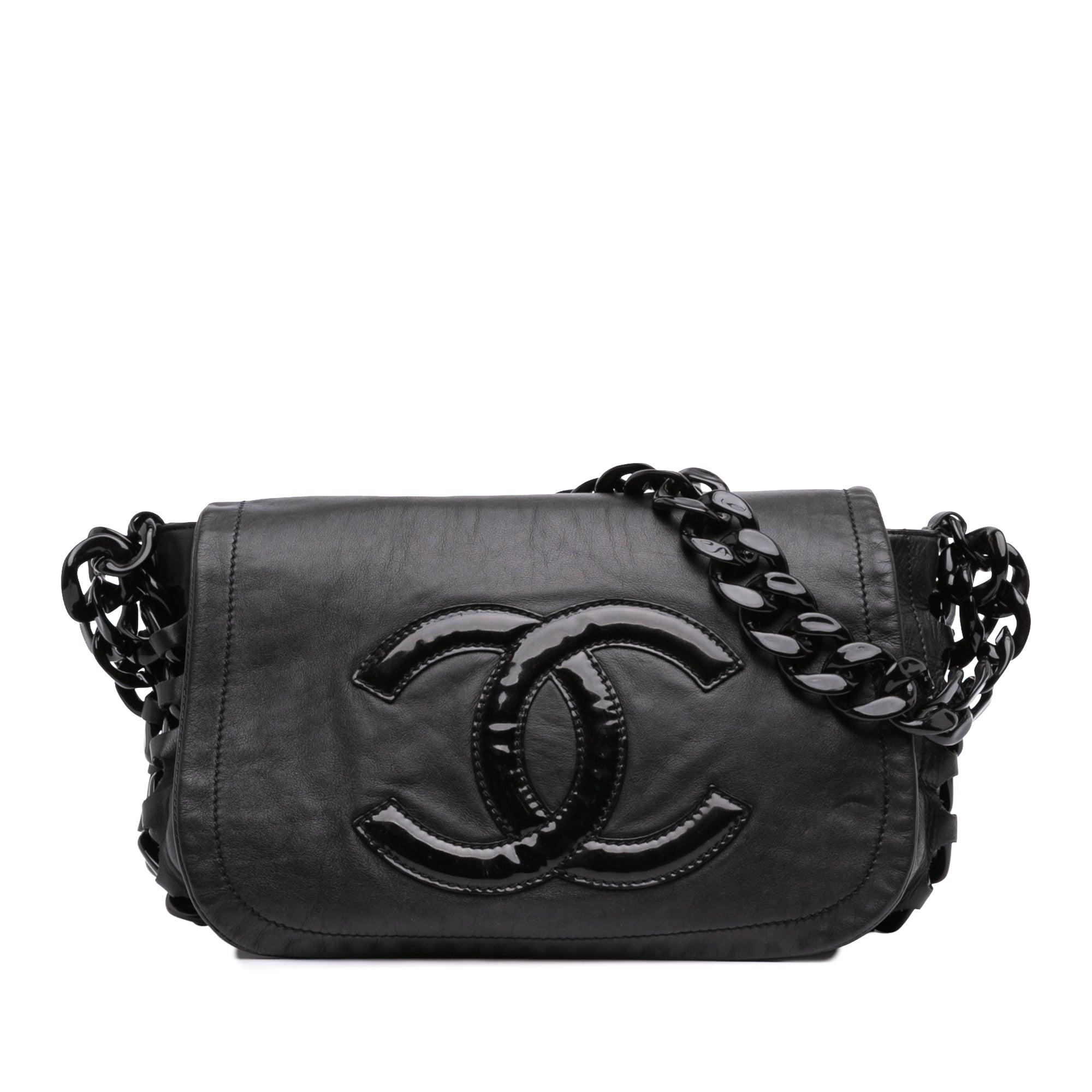 Chanel Calfskin Modern Chain Rhodoid Flap - image 1