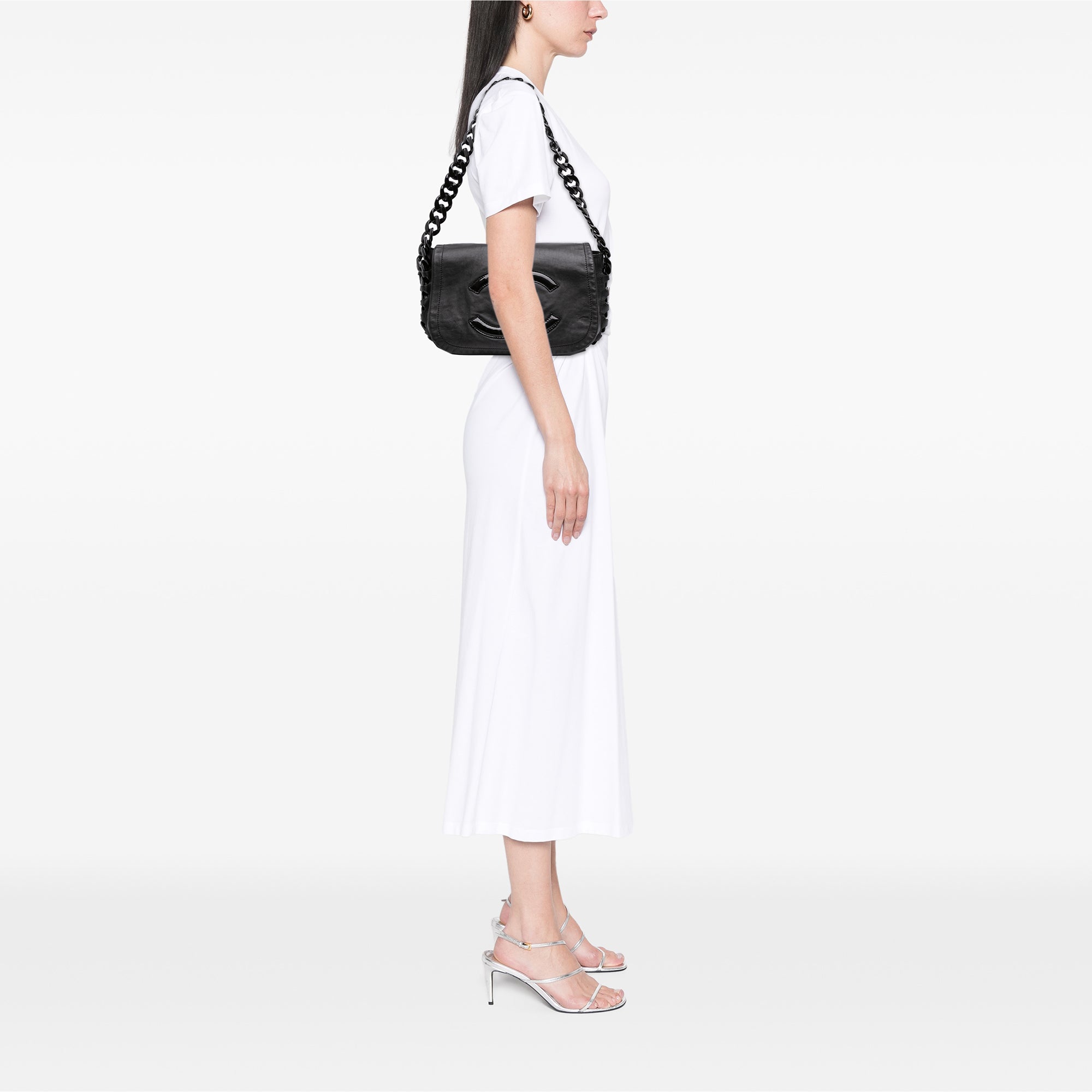 Chanel Calfskin Modern Chain Rhodoid Flap - image 6