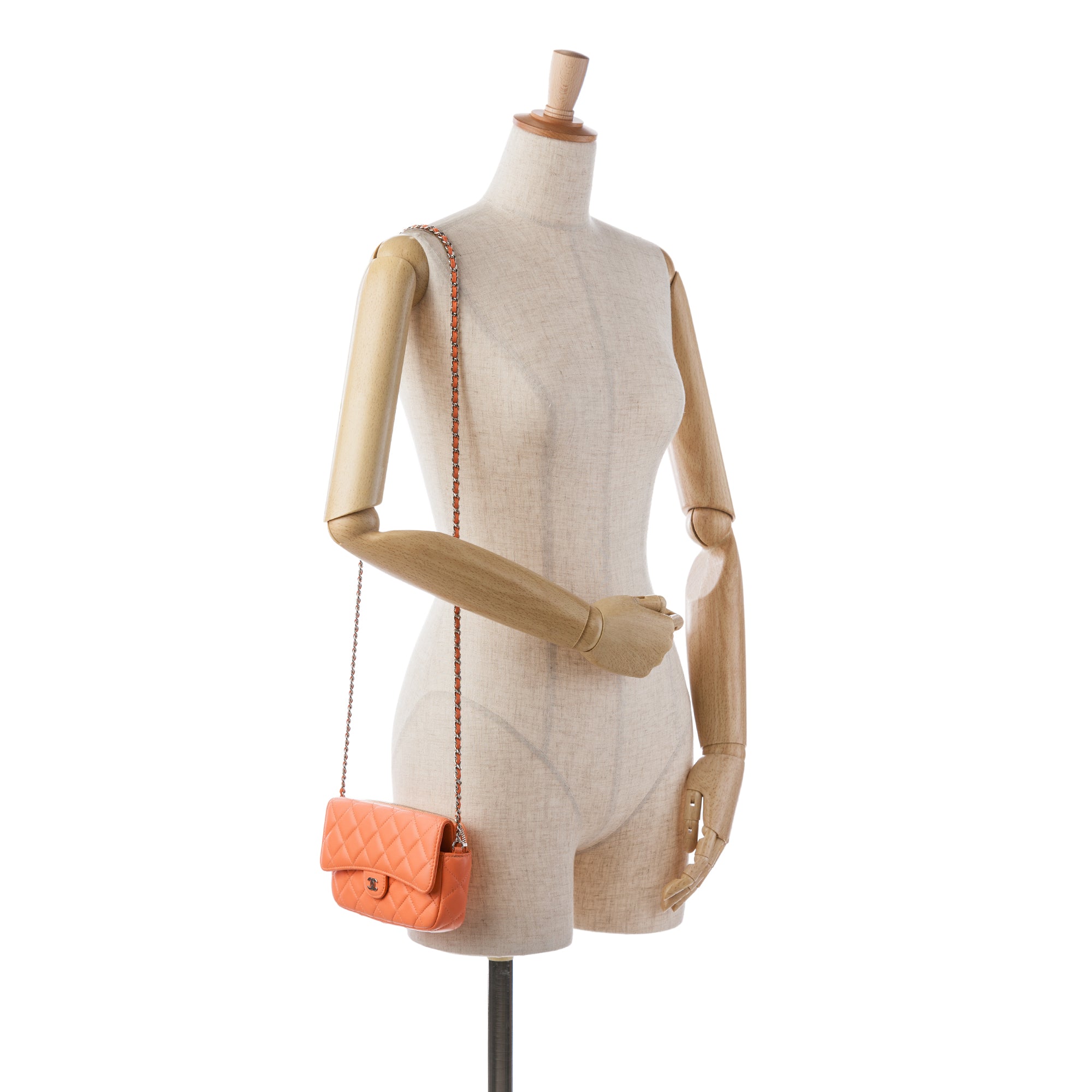 Chanel Lambskin Flap Phone Holder with Chain - image 13