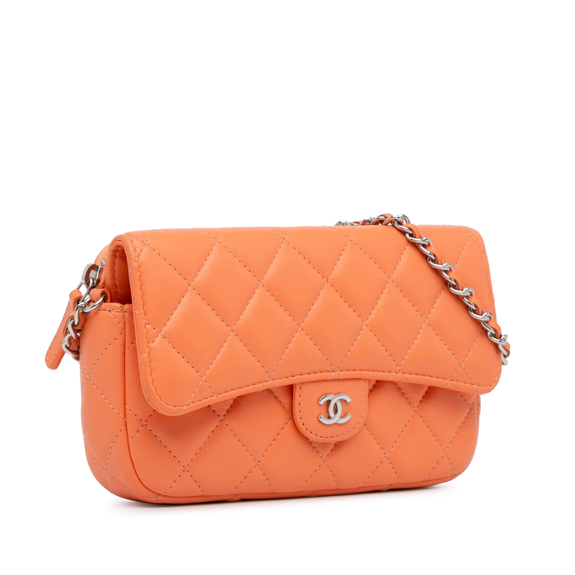 Chanel Lambskin Flap Phone Holder with Chain - image 2