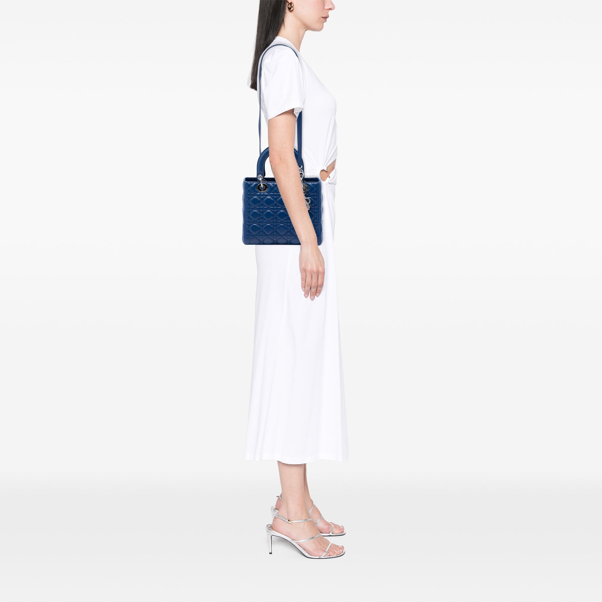 Dior Medium Lambskin Cannage Lady Dior - image 6