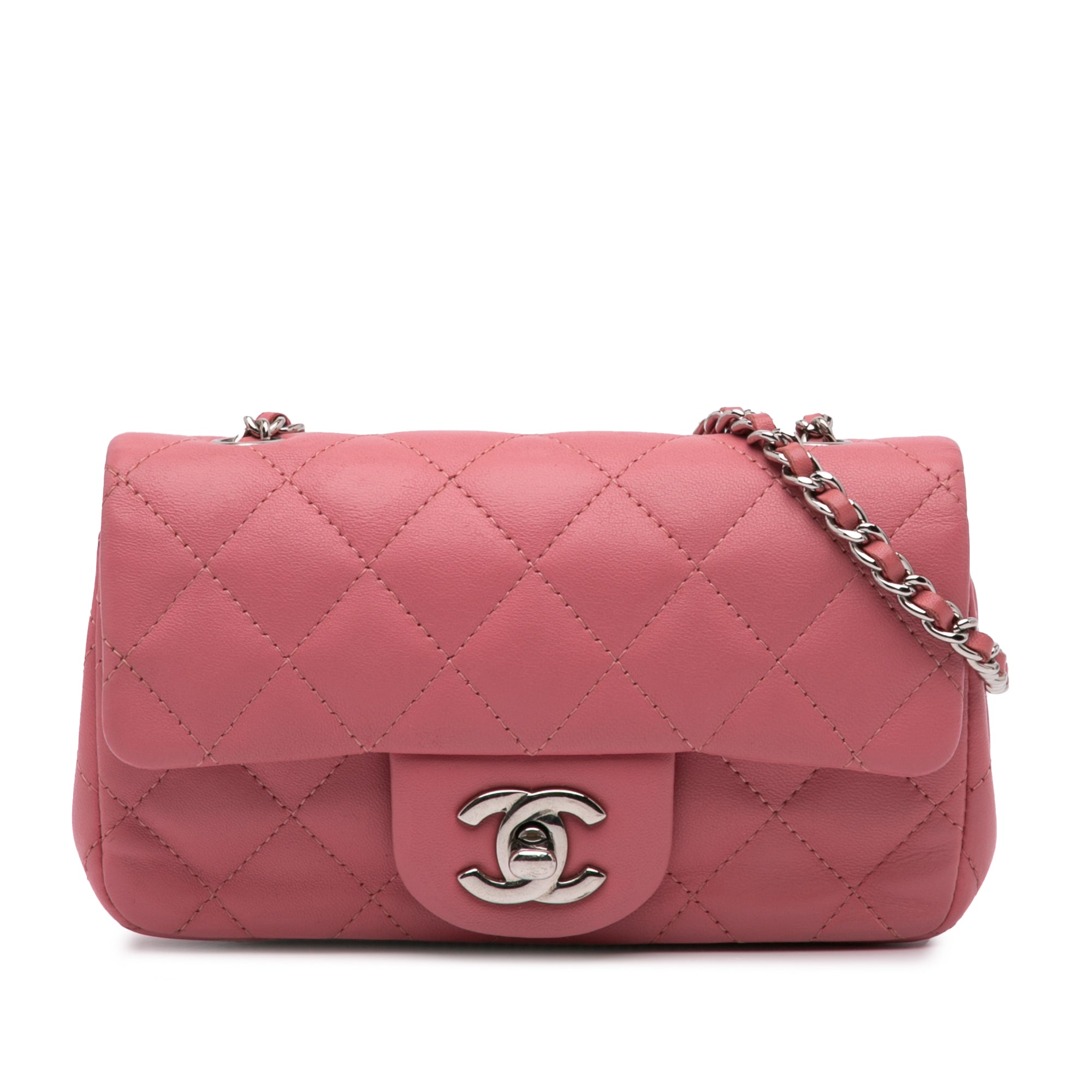 Chanel Extra Mini Rectangular Classic Lambskin Single Flap - image 1