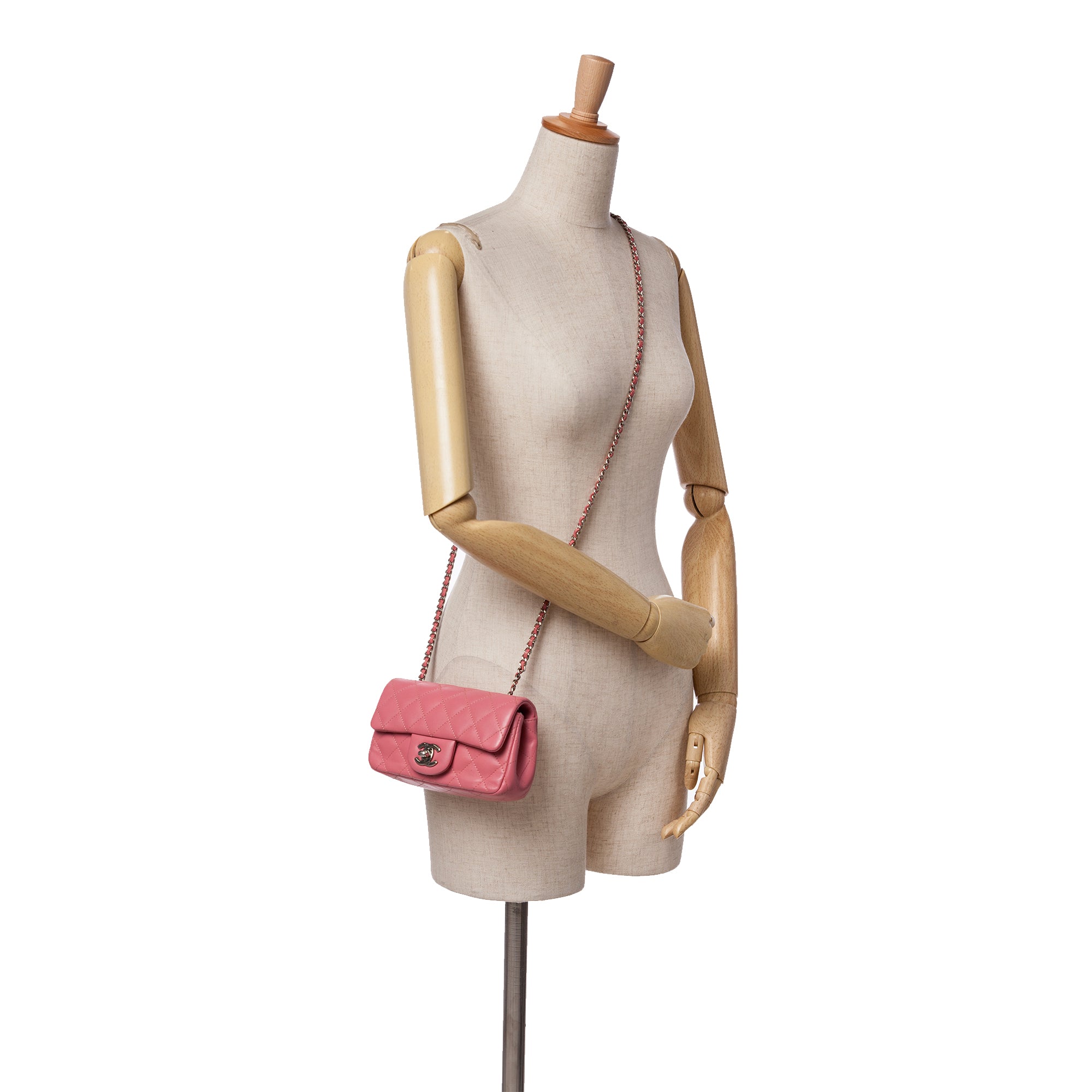 Chanel Extra Mini Rectangular Classic Lambskin Single Flap - image 10