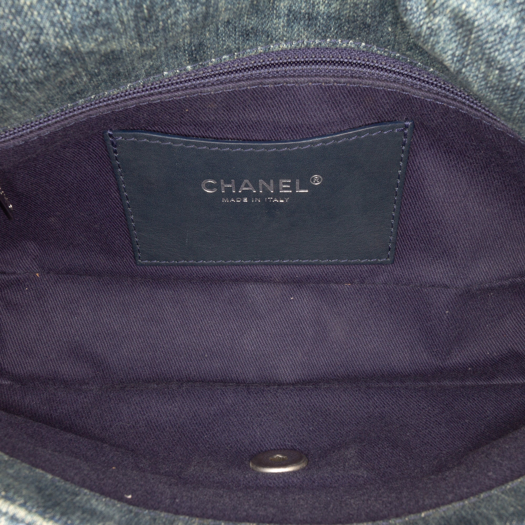 Chanel Medium Embroidered Denim Camellia Flap - image 4