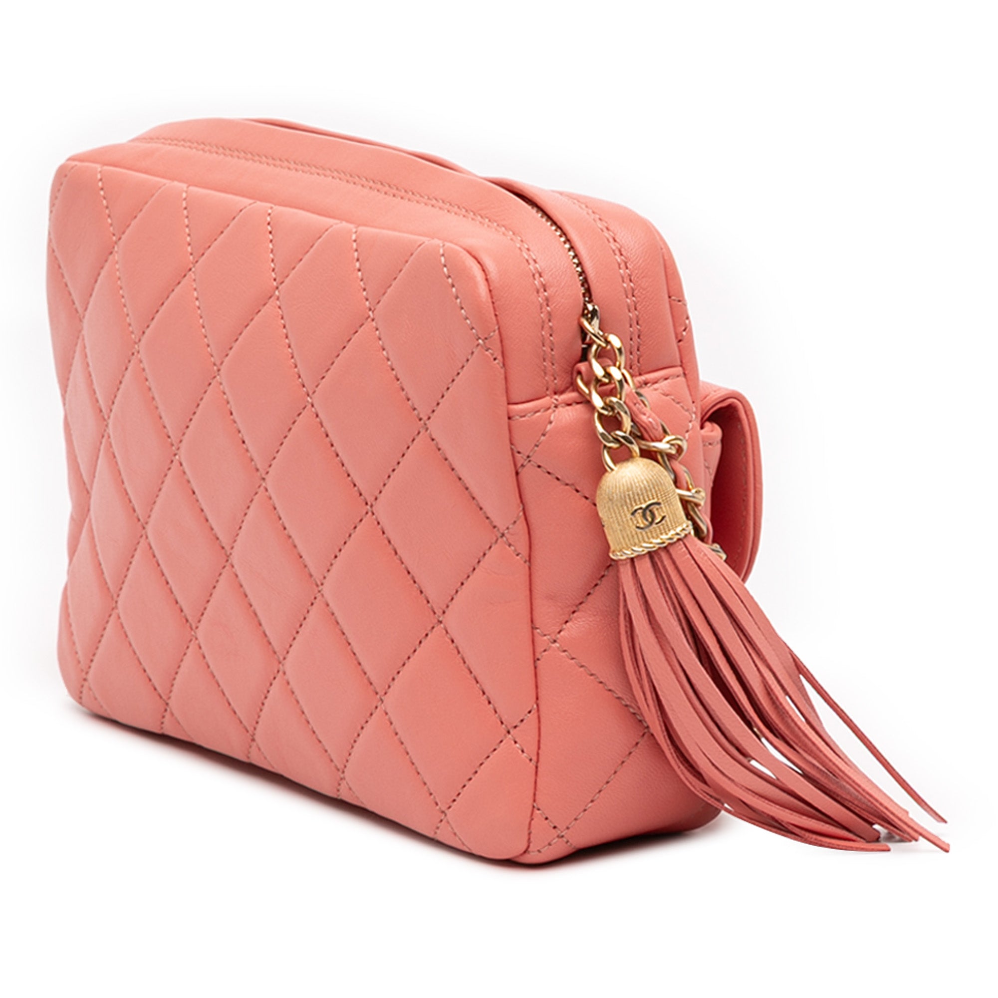 Chanel Small CC Quilted Lambskin Tassel Camera Bag - image 2