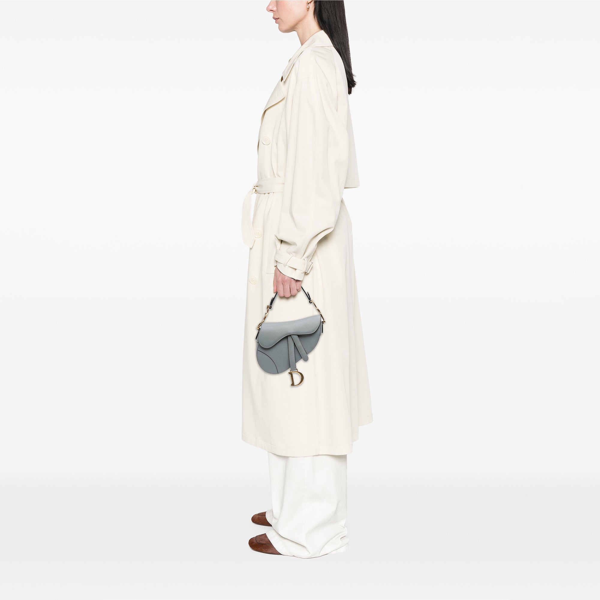 Dior Mini Grained Calfskin Saddle Bag - image 9
