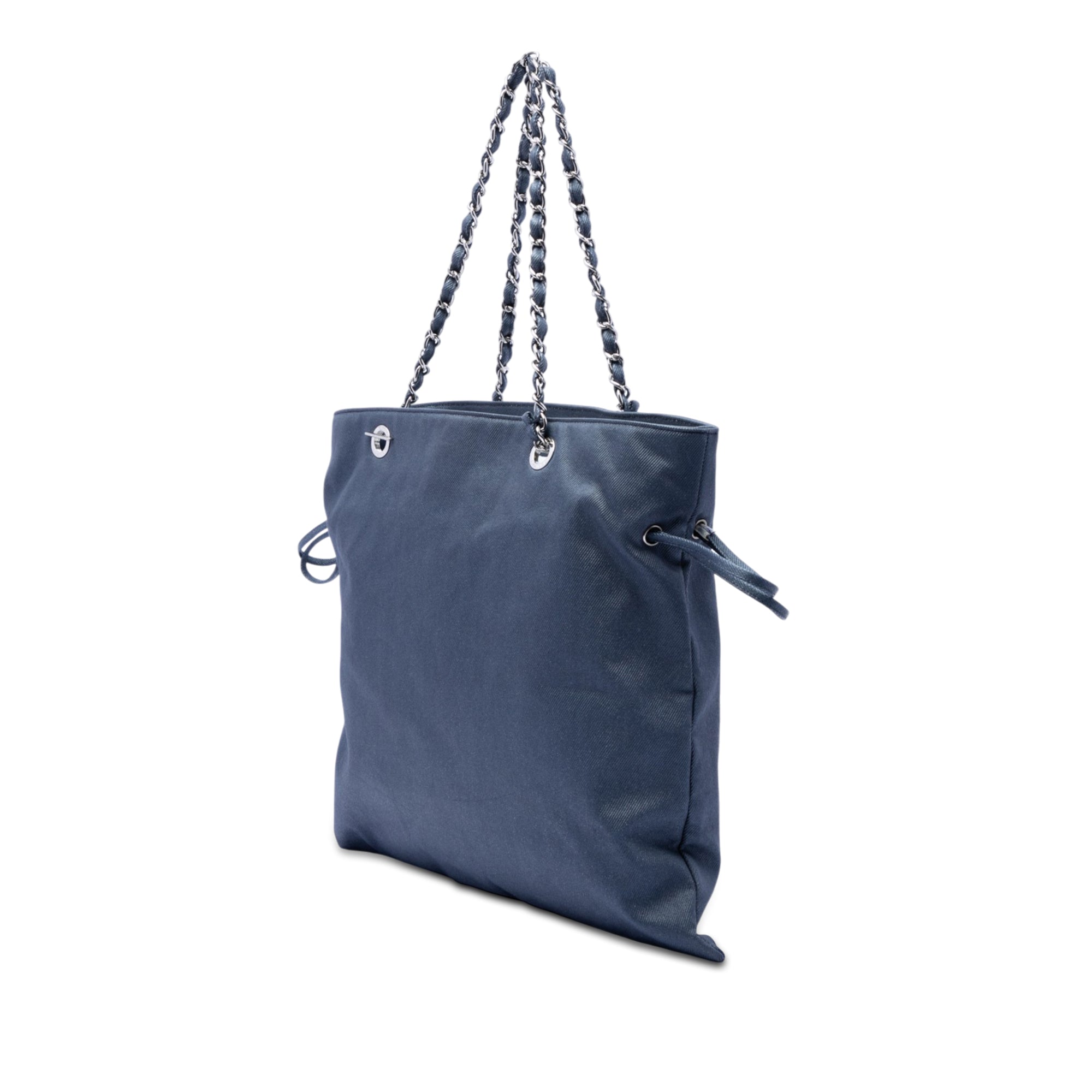 Chanel Large Denim CC Disc Bon Bon Tote - image 2