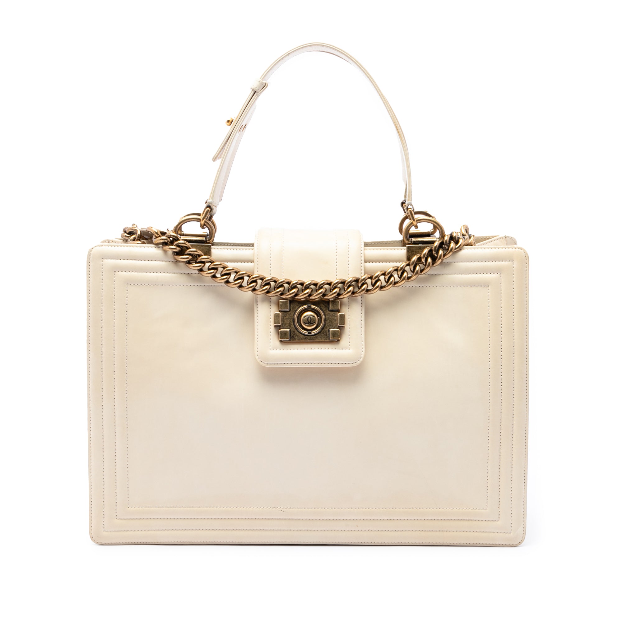 Chanel Calfskin Boy Reverso Shopping Tote - image 1