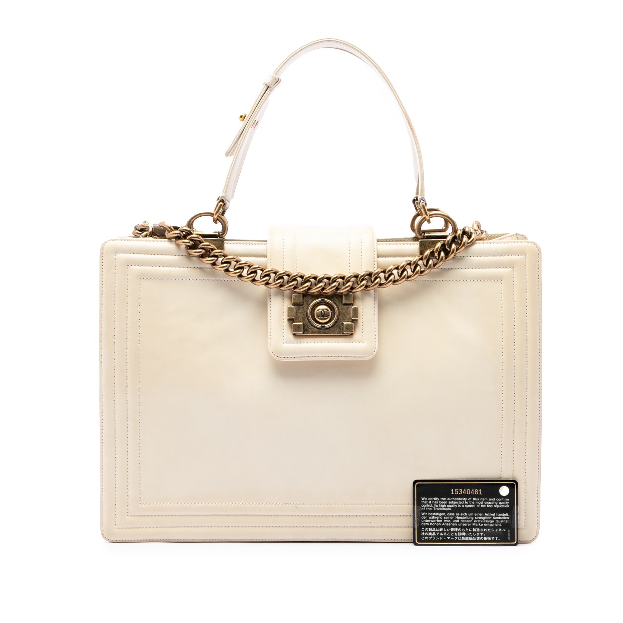 Chanel Calfskin Boy Reverso Shopping Tote - image 7