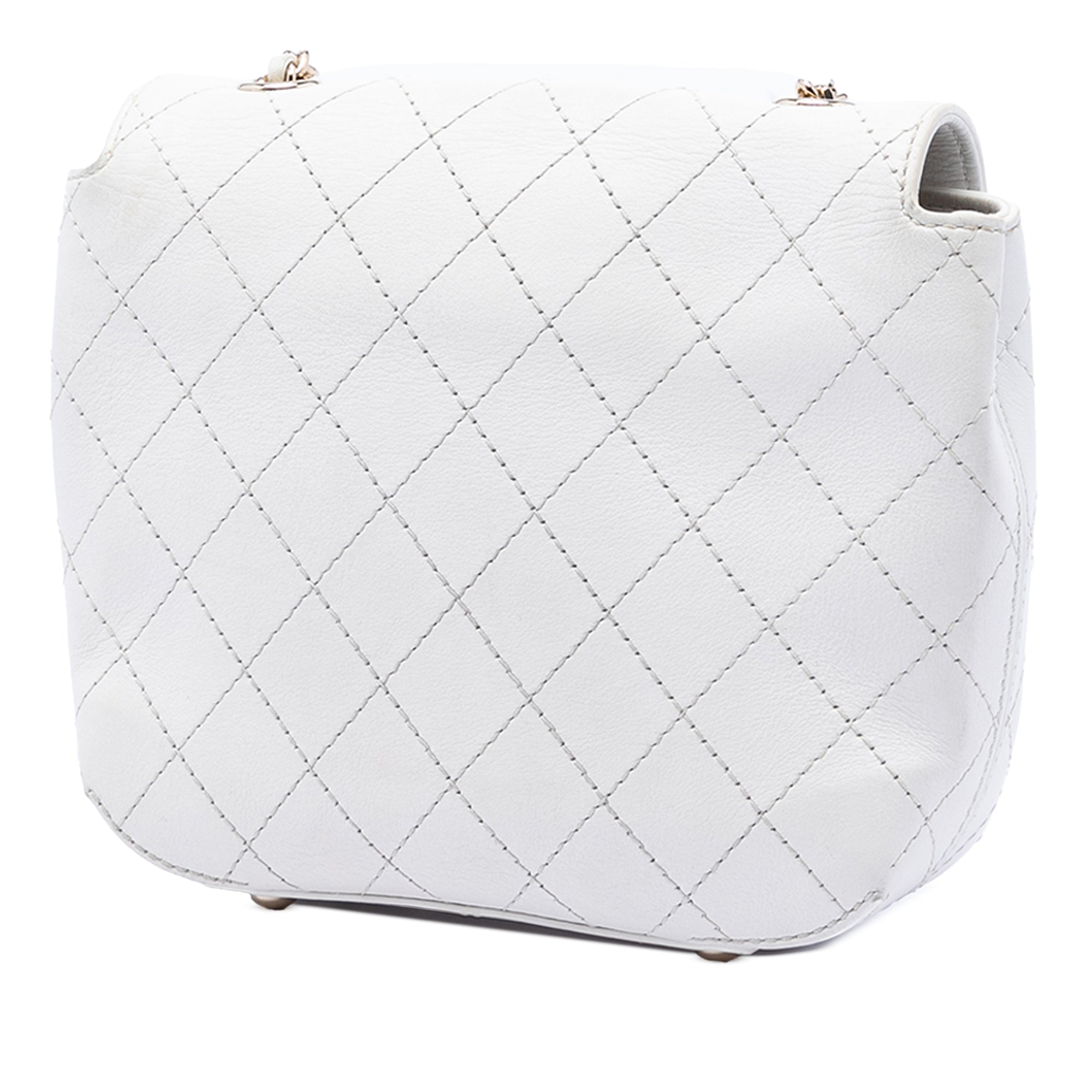 Chanel Small Stitched Calfskin Covered CC Flap - image 2