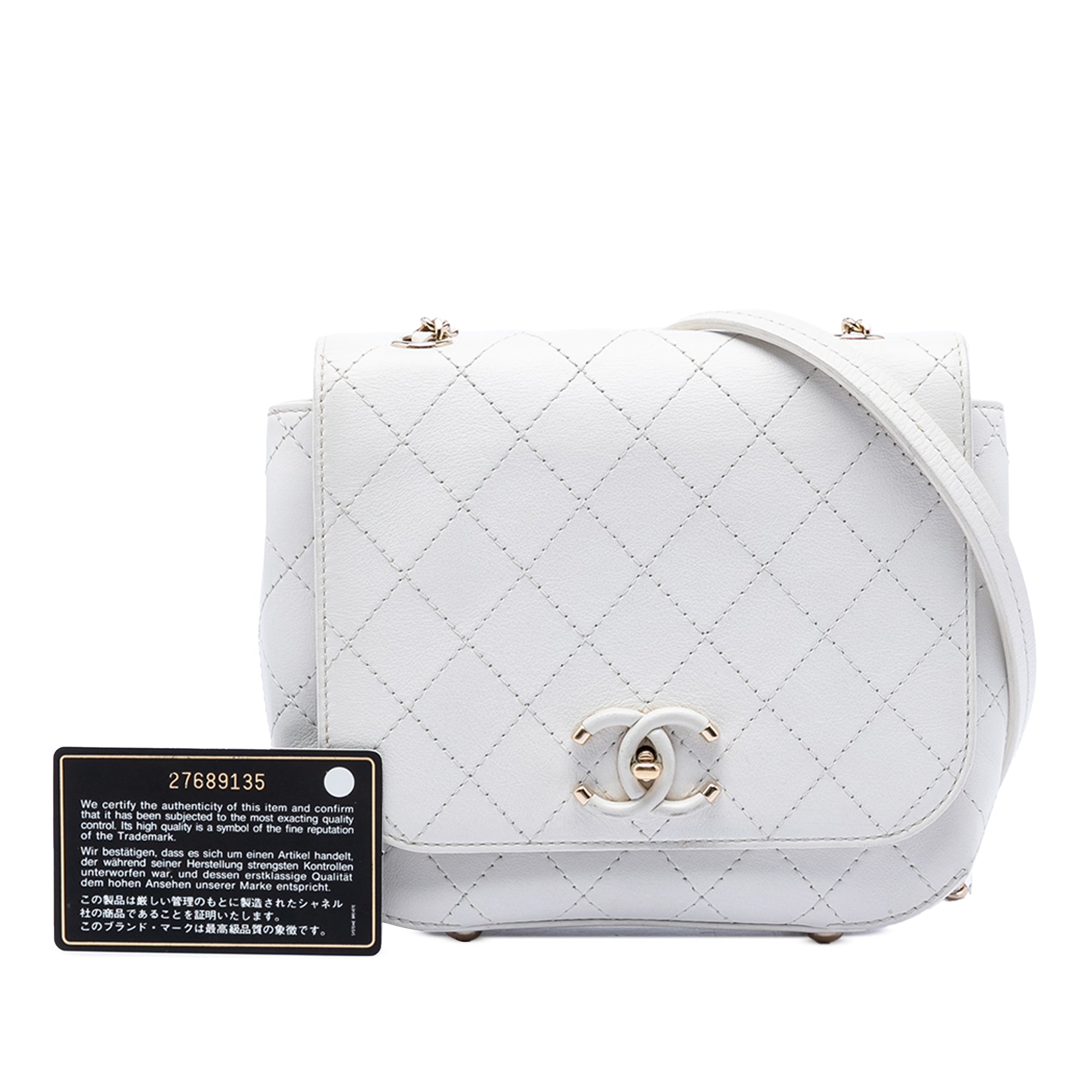 Chanel Small Stitched Calfskin Covered CC Flap - image 6