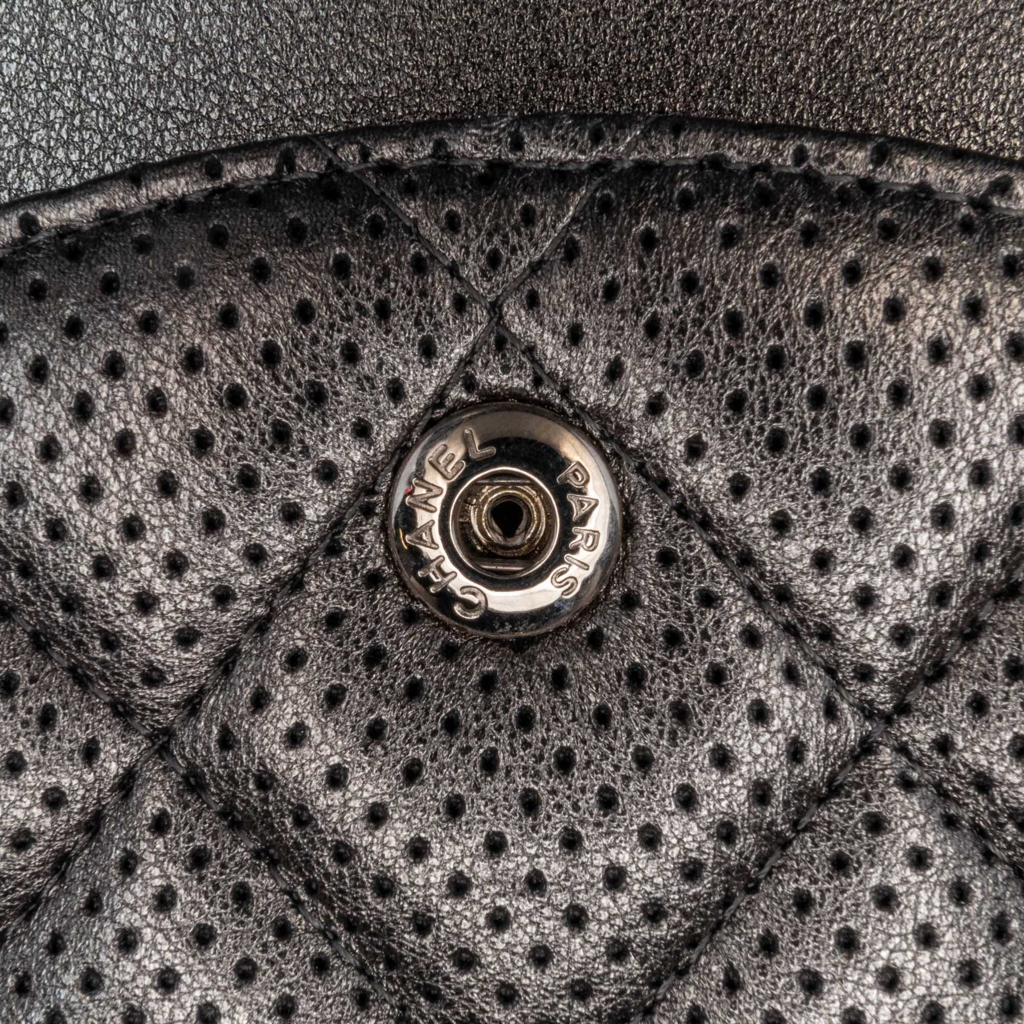 Chanel Jumbo Classic Perforated Lambskin Double Flap - image 7