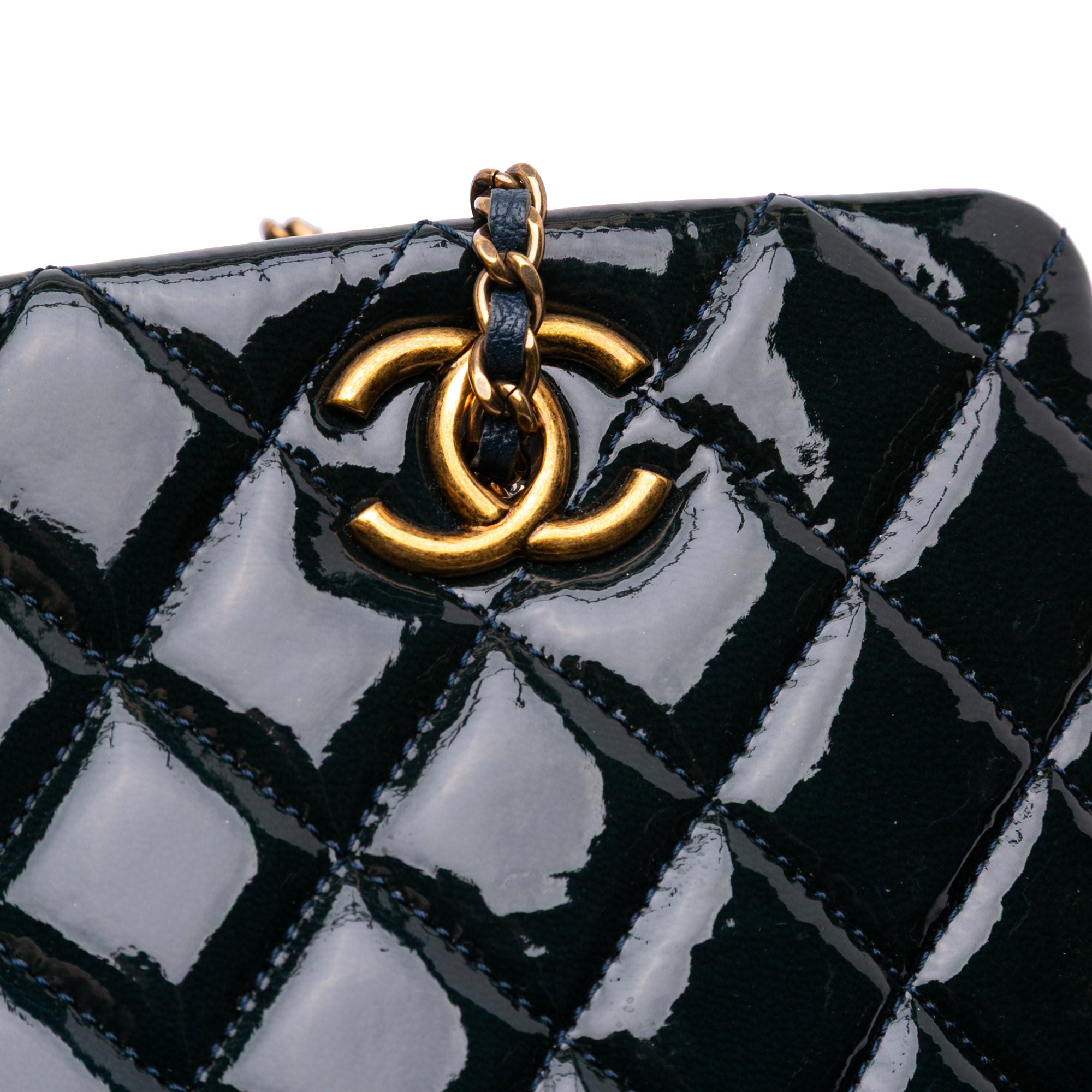Chanel Paris Salzburg Patent and Goatskin CC Eyelet Tote - image 5