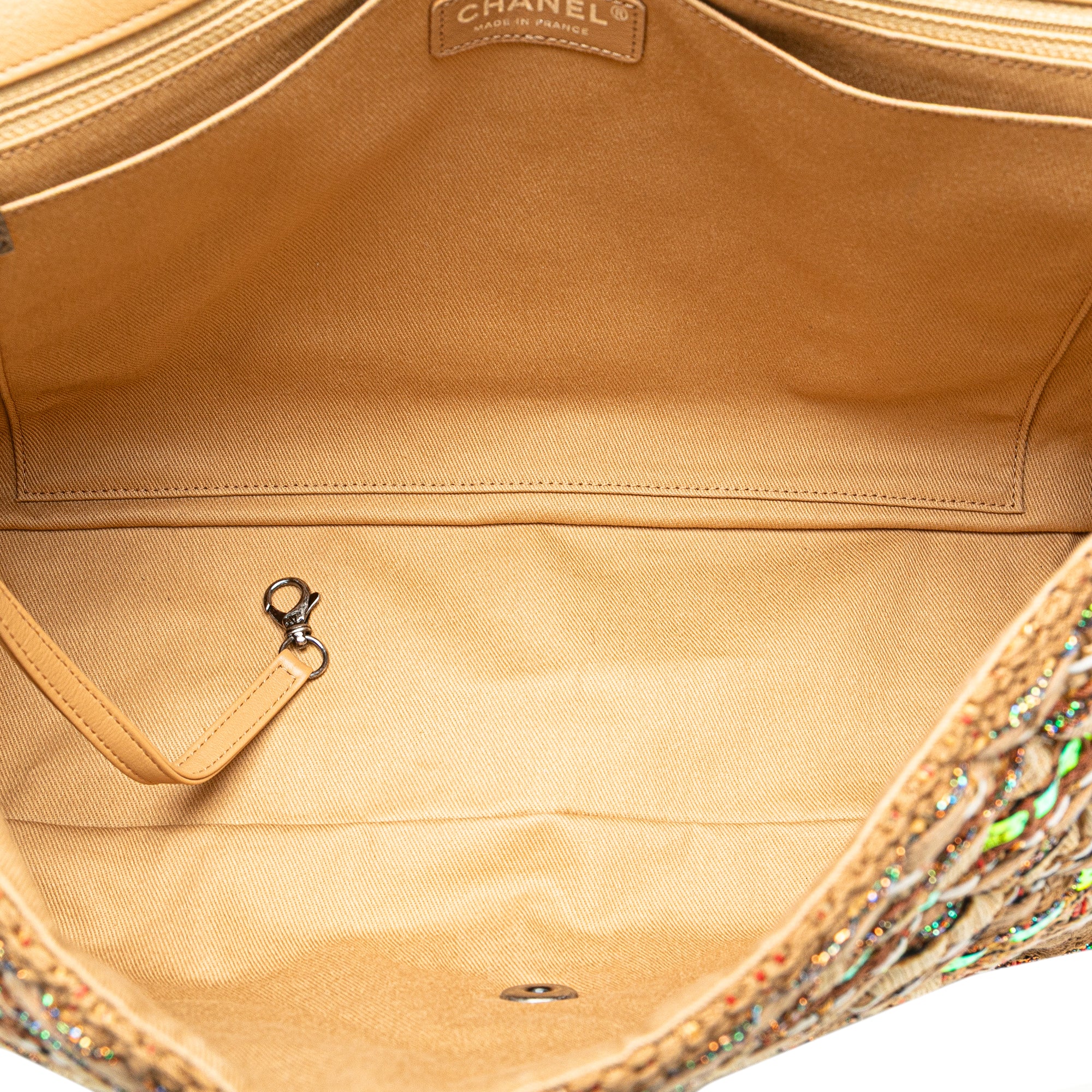 Chanel Jumbo Classic Iridescent Ribbon and Tweed Single Flap - image 4