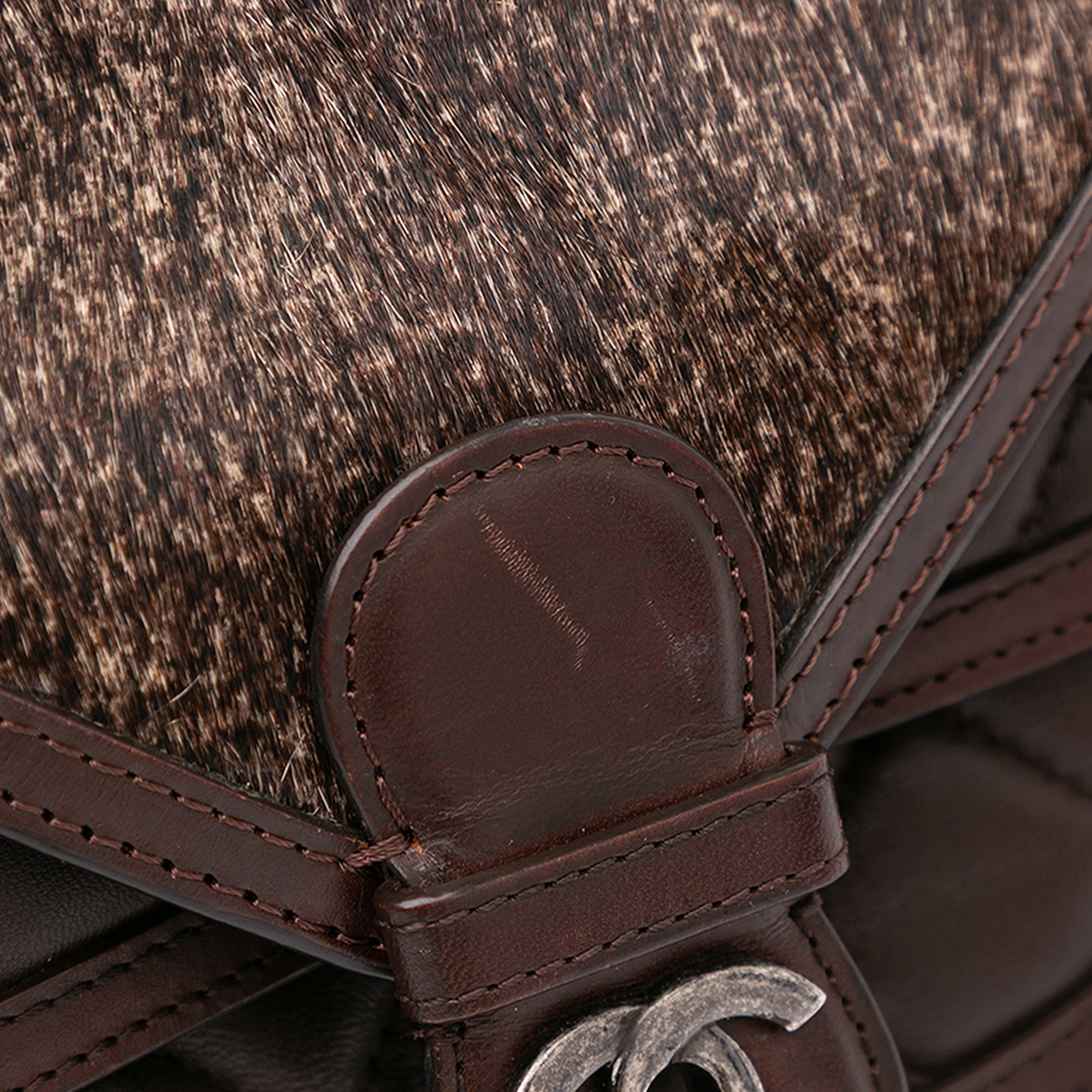 Chanel Paris-Salzburg Quilted Lambskin and Pony Hair Saddle Crossbody - image 8