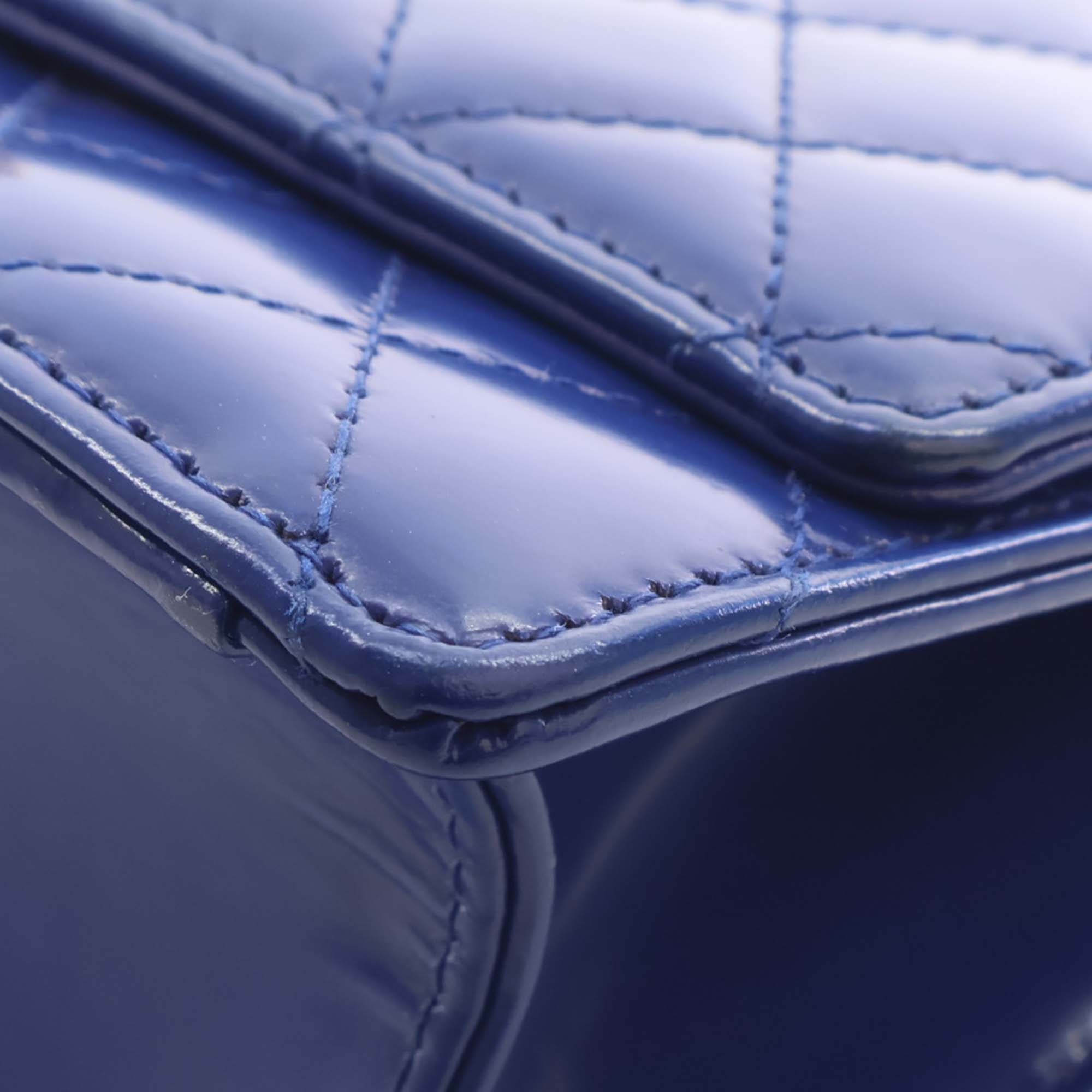 Chanel CC Quilted Patent Square Flap - image 10